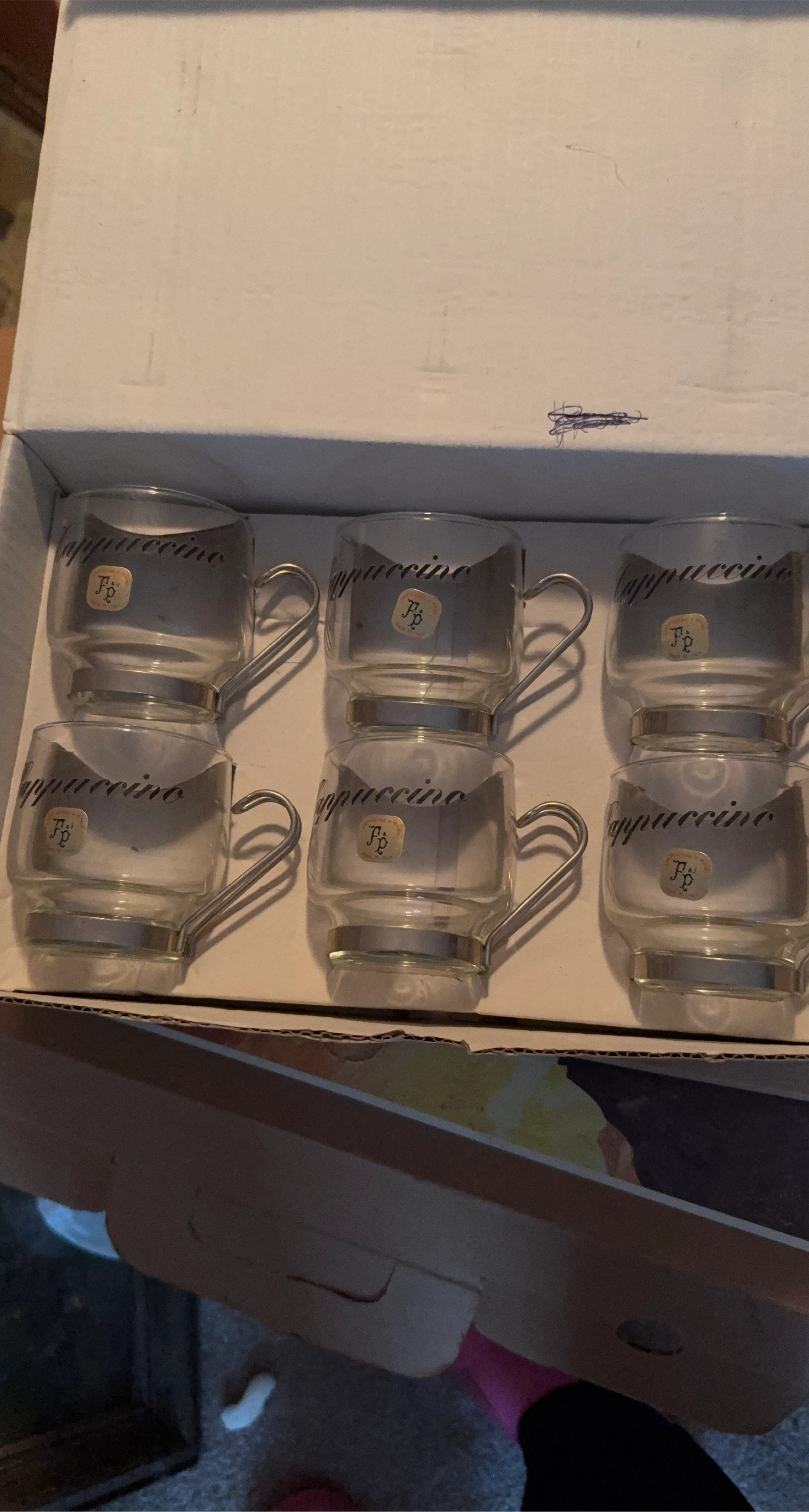 6 'Fratelli Pagani' Cappuccino Glass Cups thumbnail