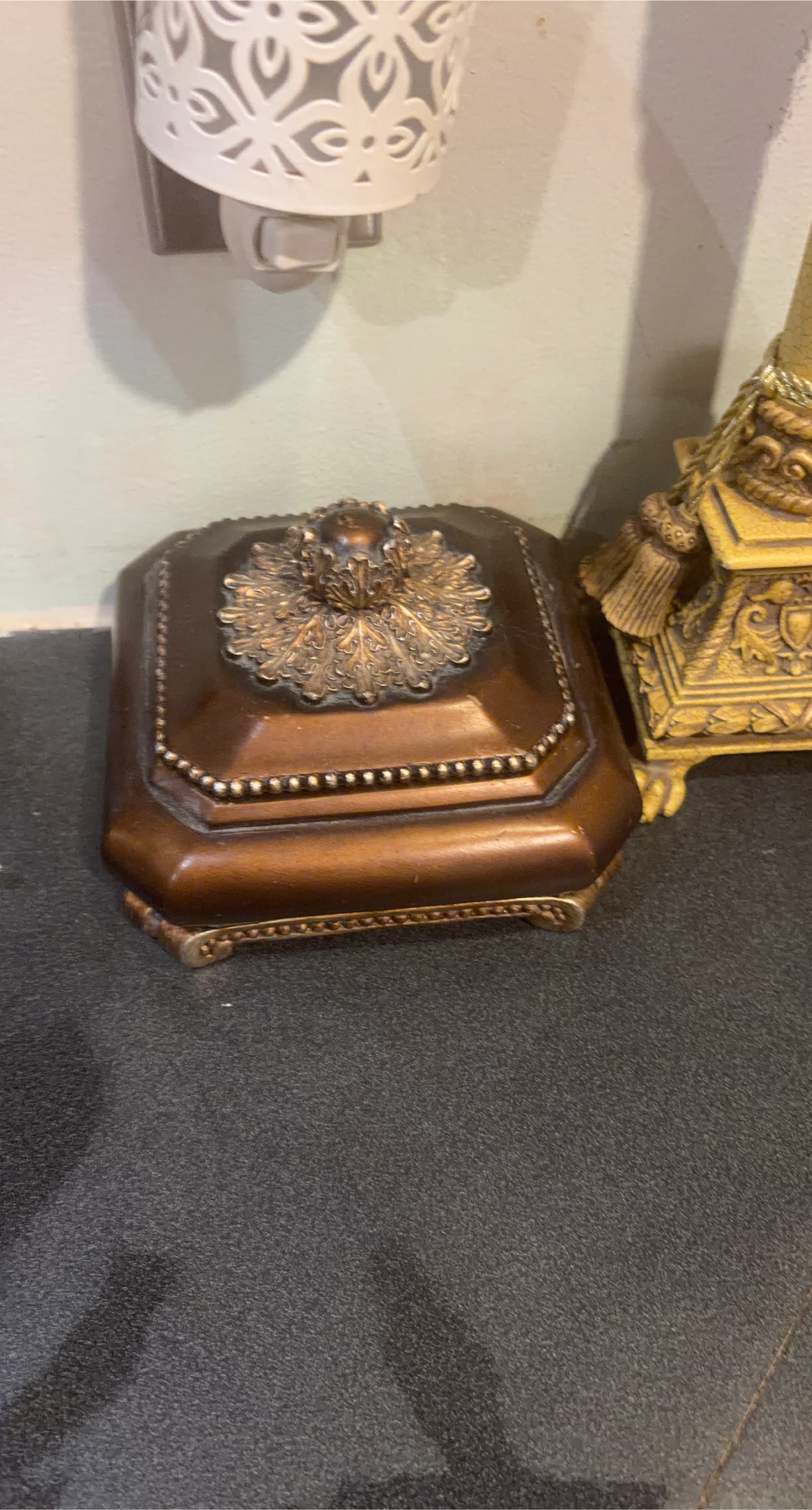 Decorative Brown Trinket Box