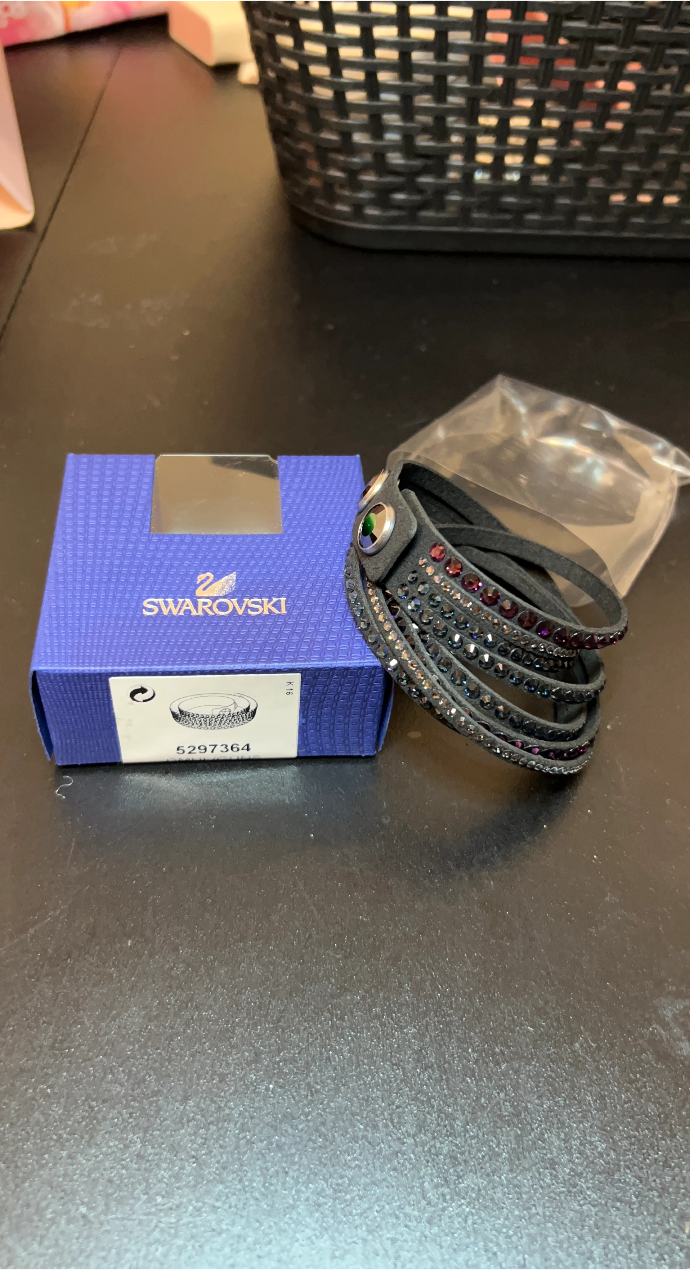 Swarovski Leather Wrap Bracelet