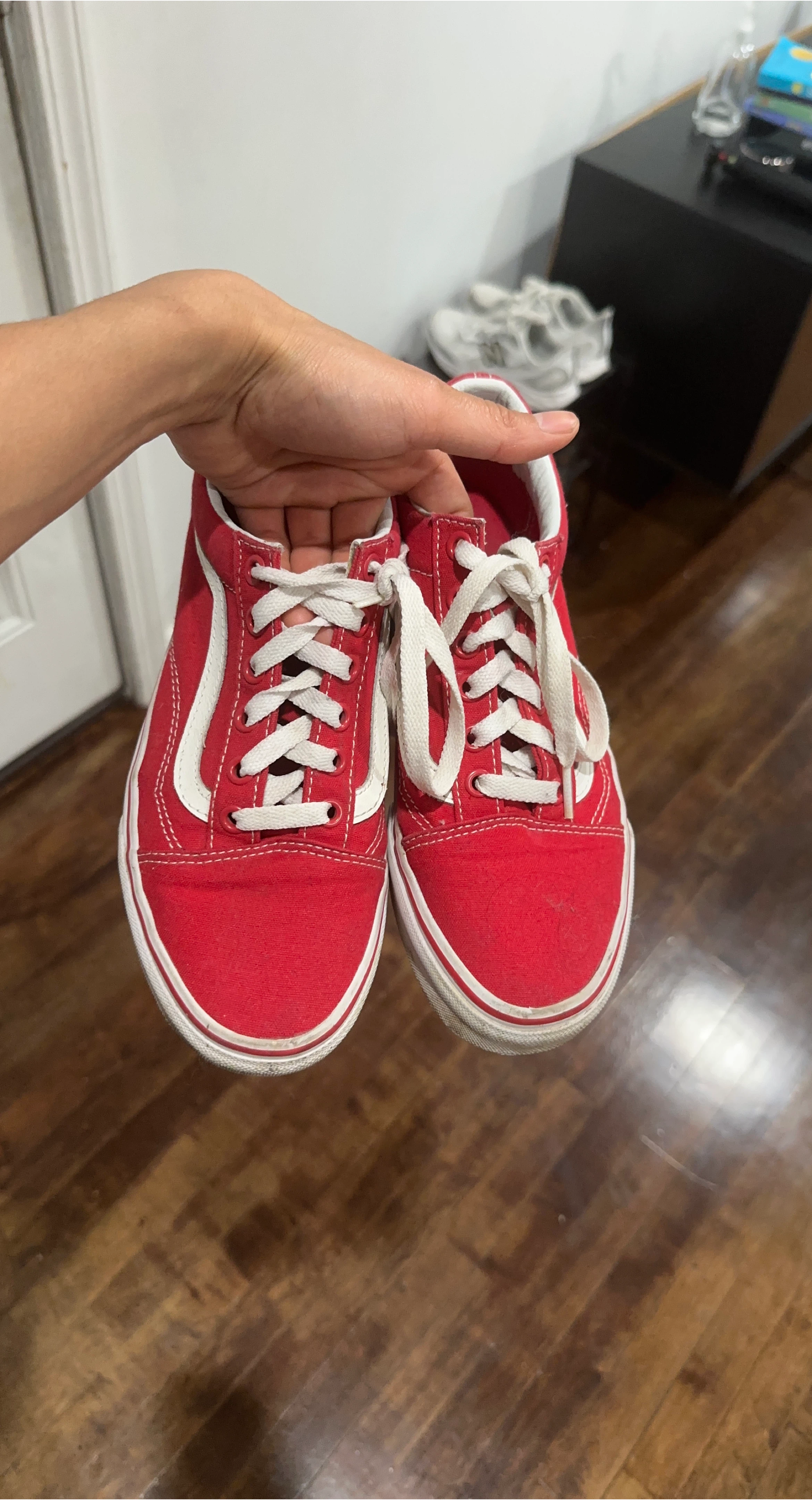 Vans Old Skool Red Sneakers size 7 woman