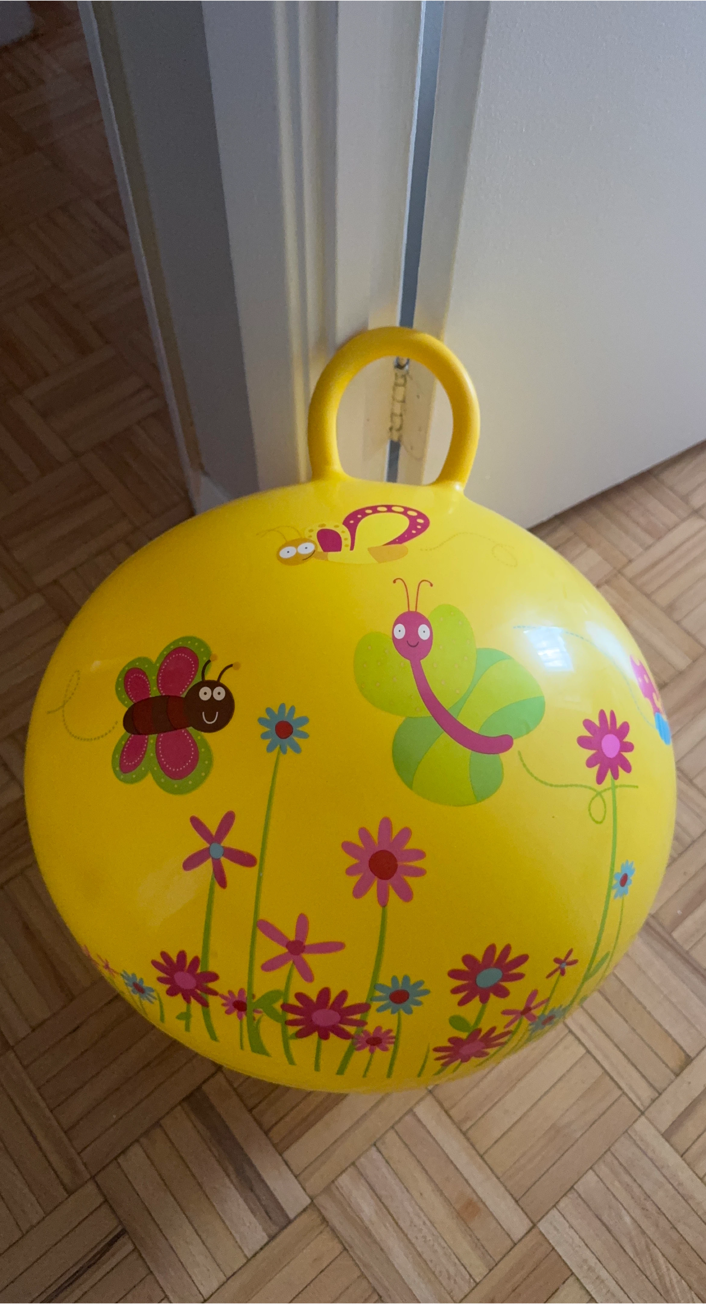 Yellow Hopper Ball with Butterfly Design 🥕