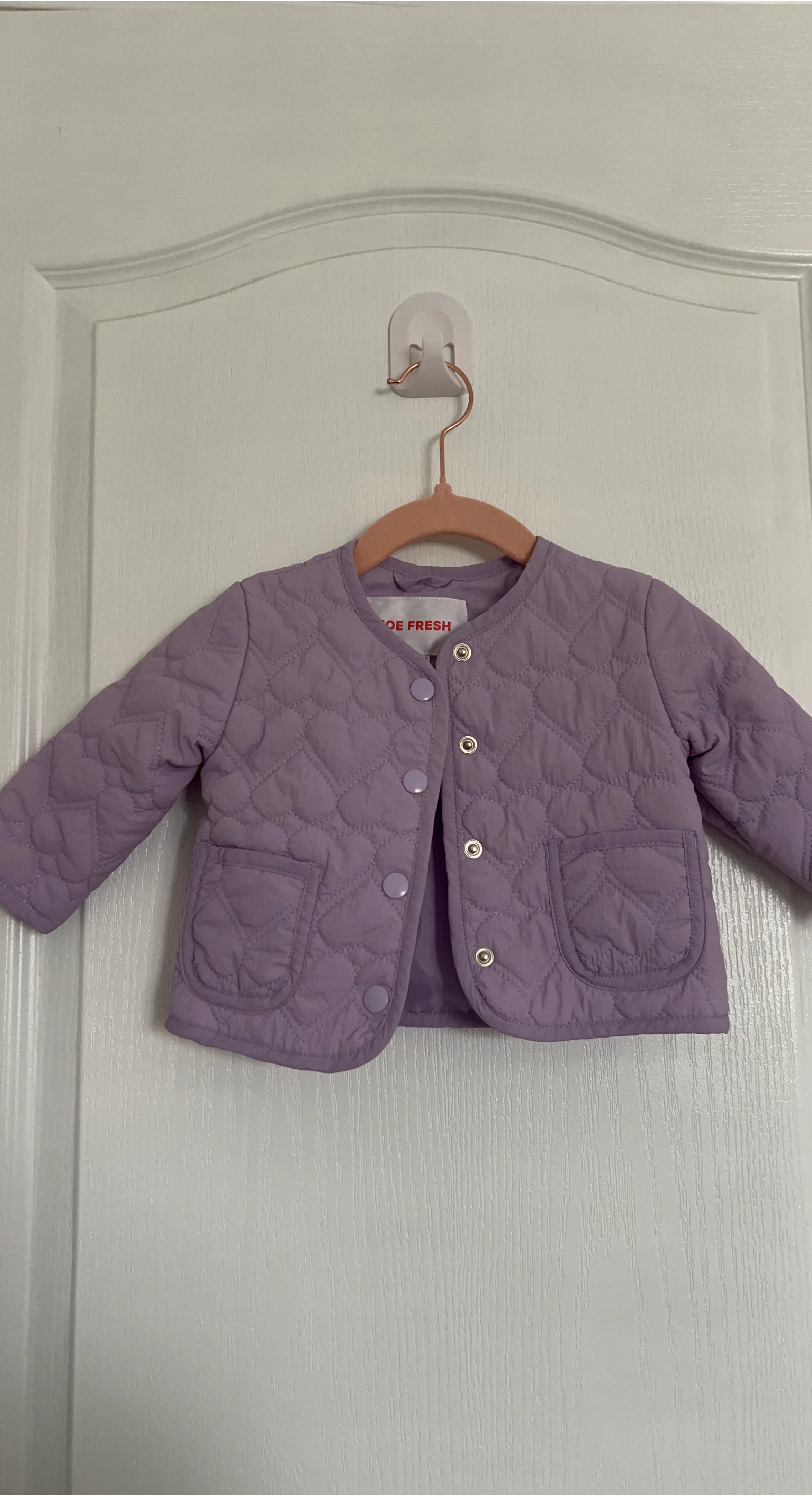 Joe Fresh Quilted Baby Jacket - Purple thumbnail