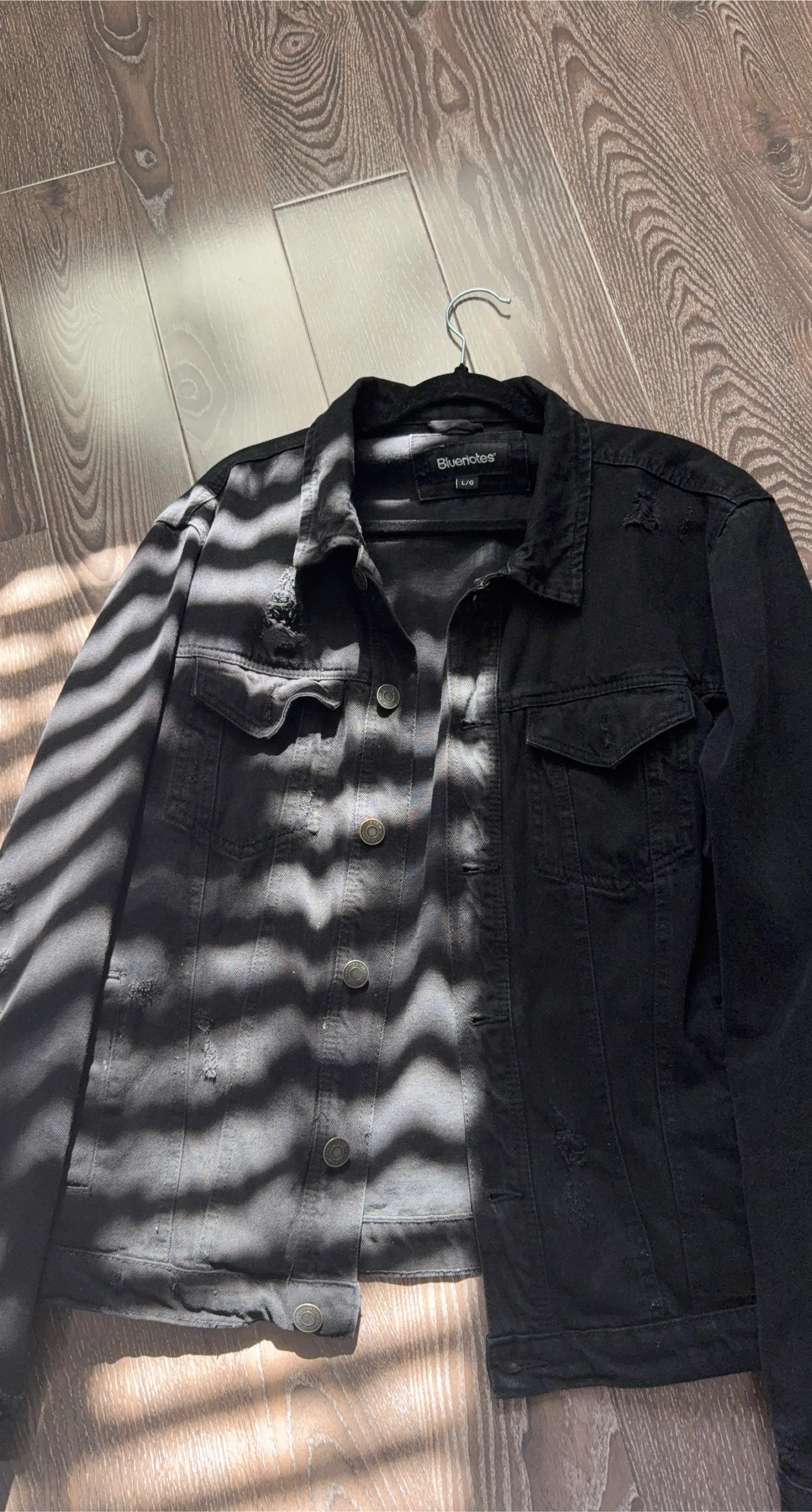 Bluenotes Black Denim Jacket - Size L/G thumbnail