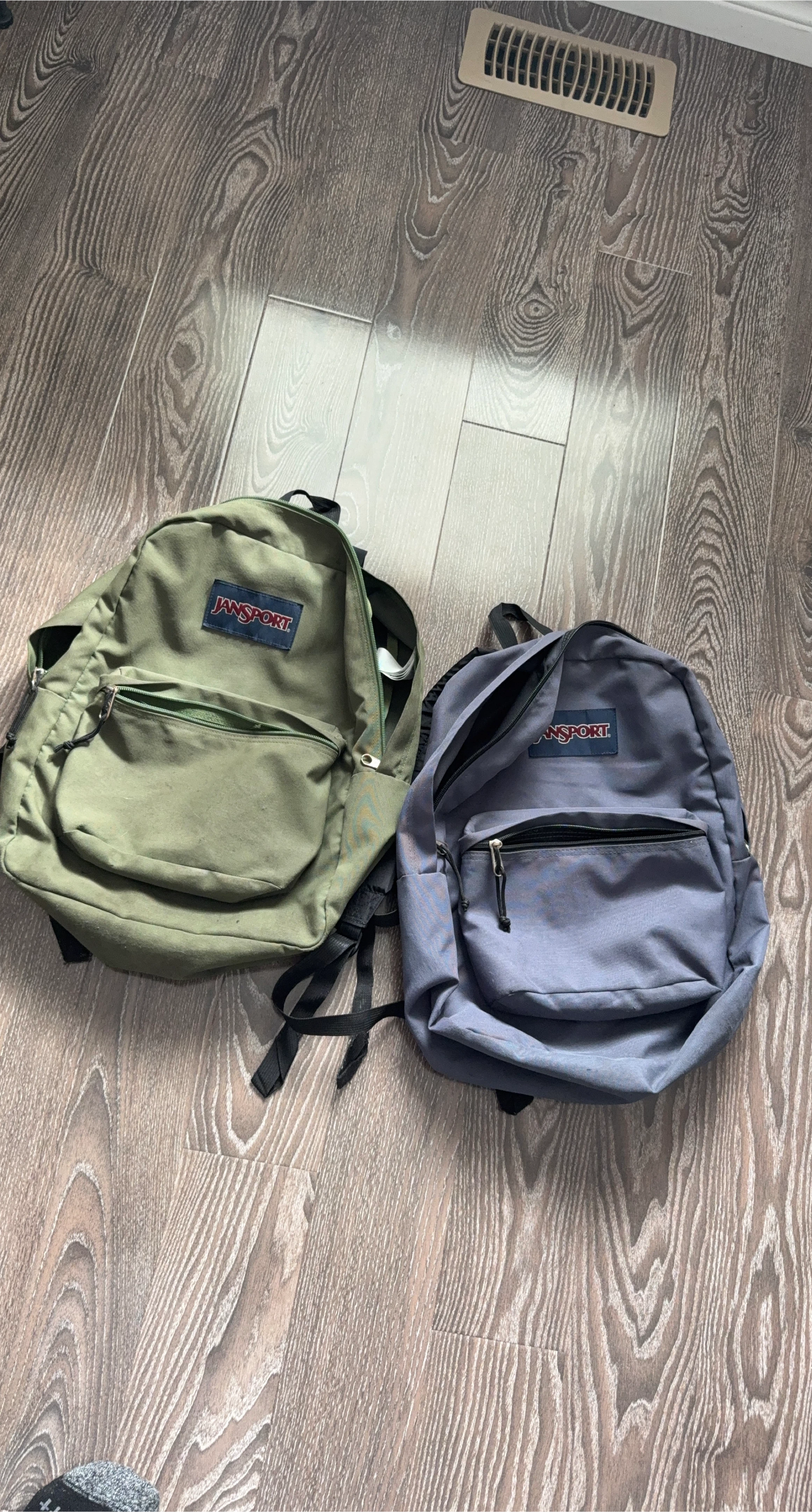 JanSport Backpacks - Olive Green & Grey thumbnail
