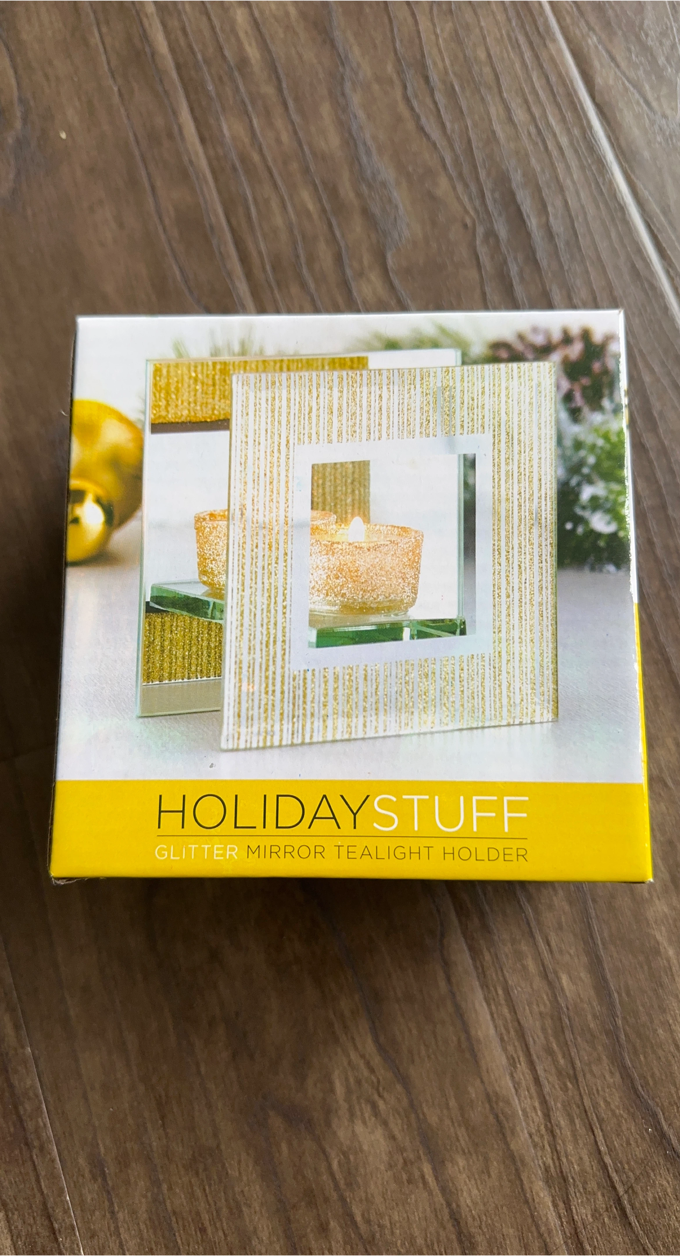 HOLIDAYSTUFF Glitter Mirror Tealight Holder thumbnail