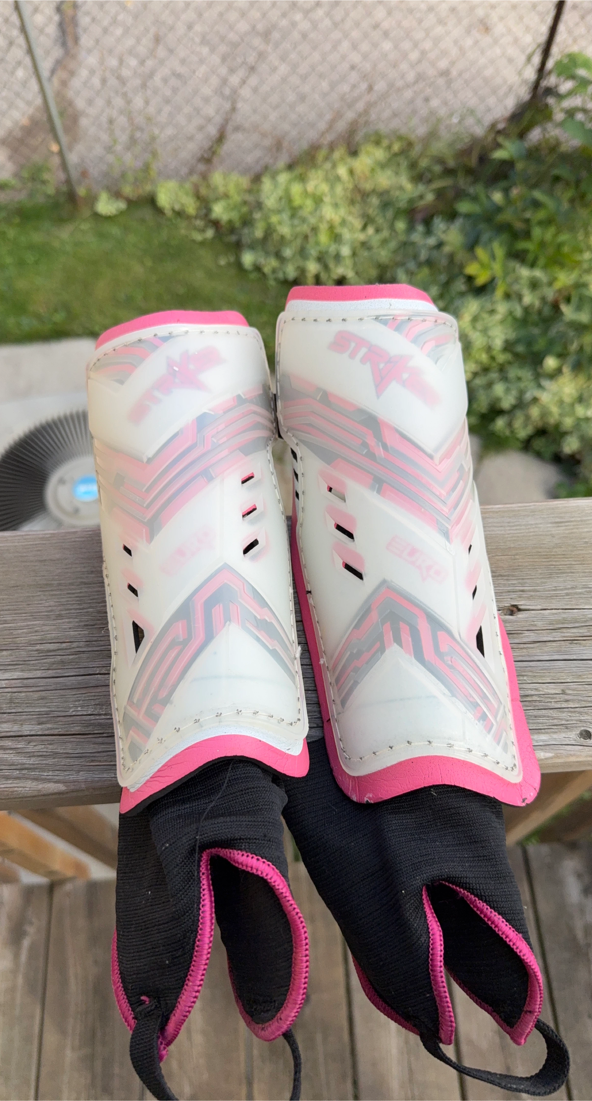 Striker Euro Shin Guards - Pink and White thumbnail