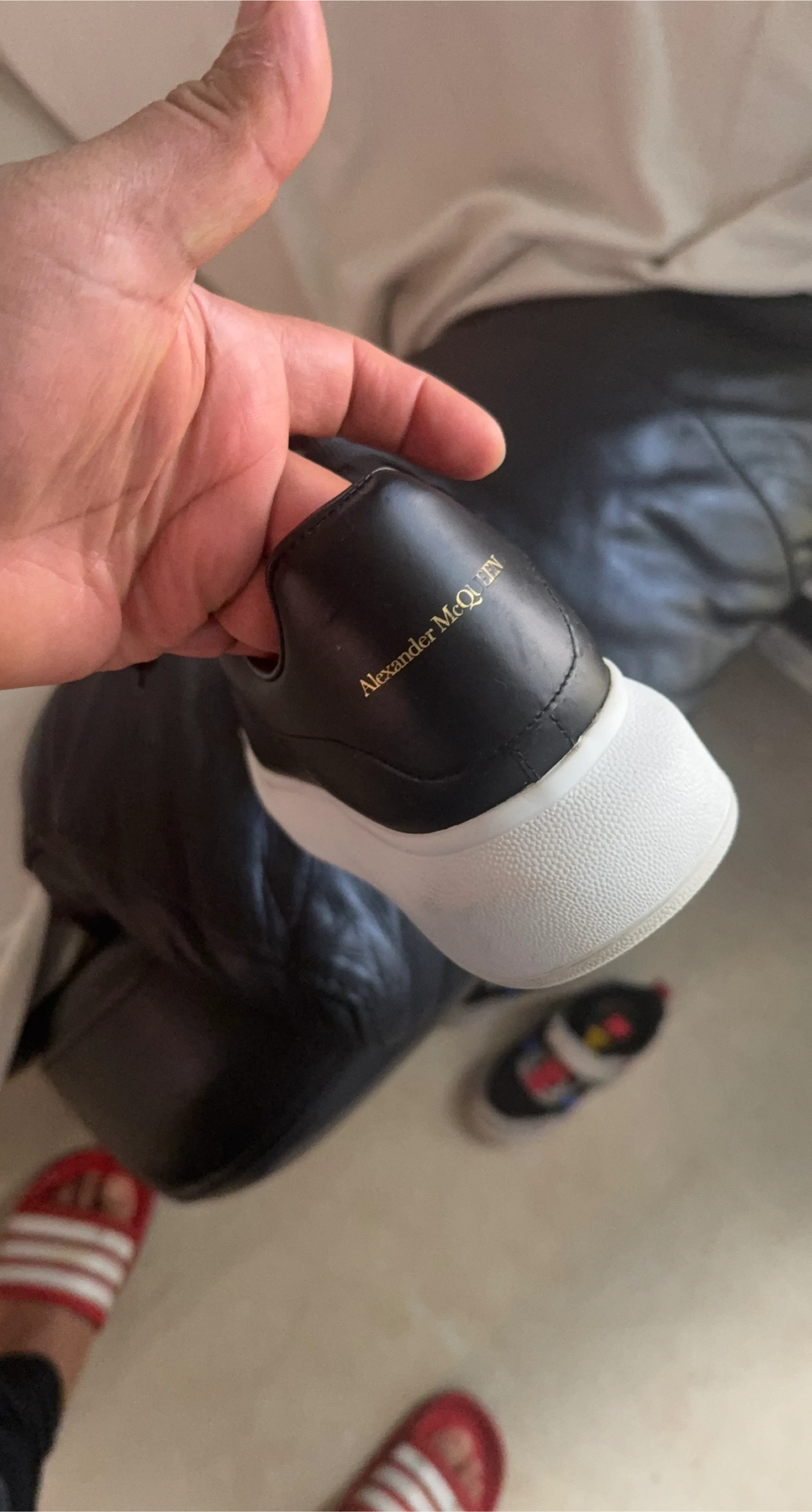 Alexander McQueen Black Leather Sneakers