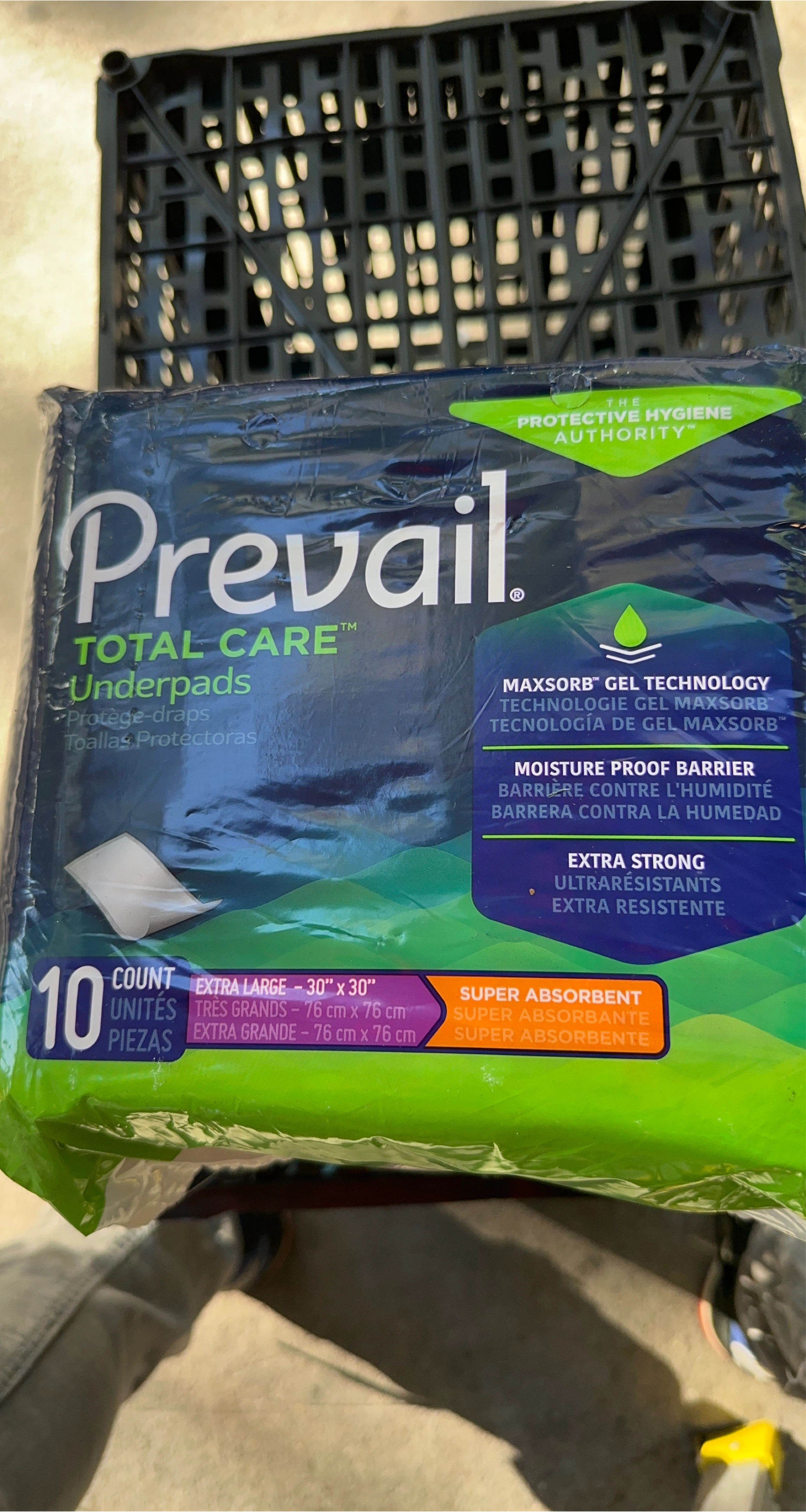 Prevail Total Care Underpads, Extra Large 10 count thumbnail