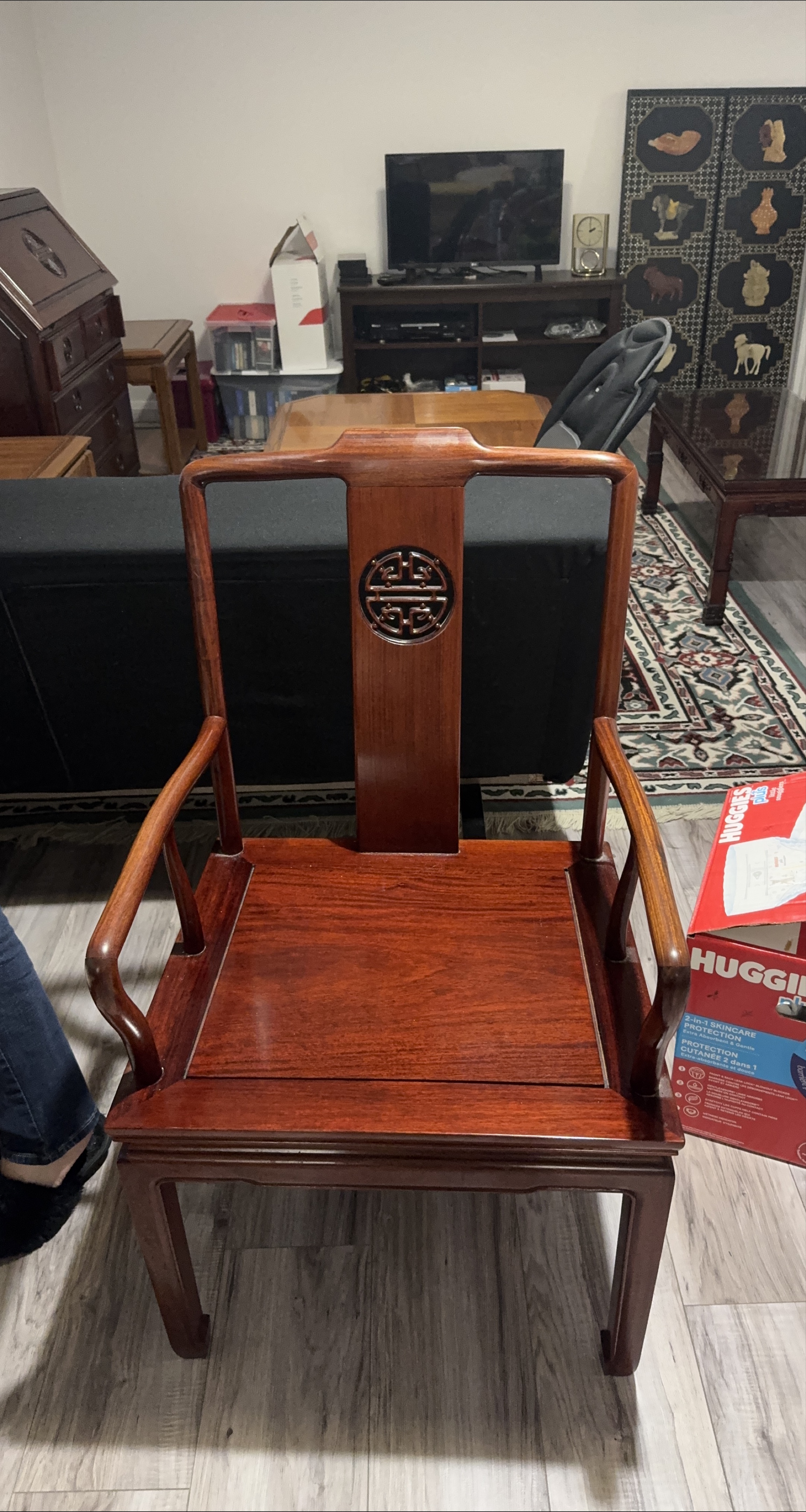 Antique Rose Wood Chair