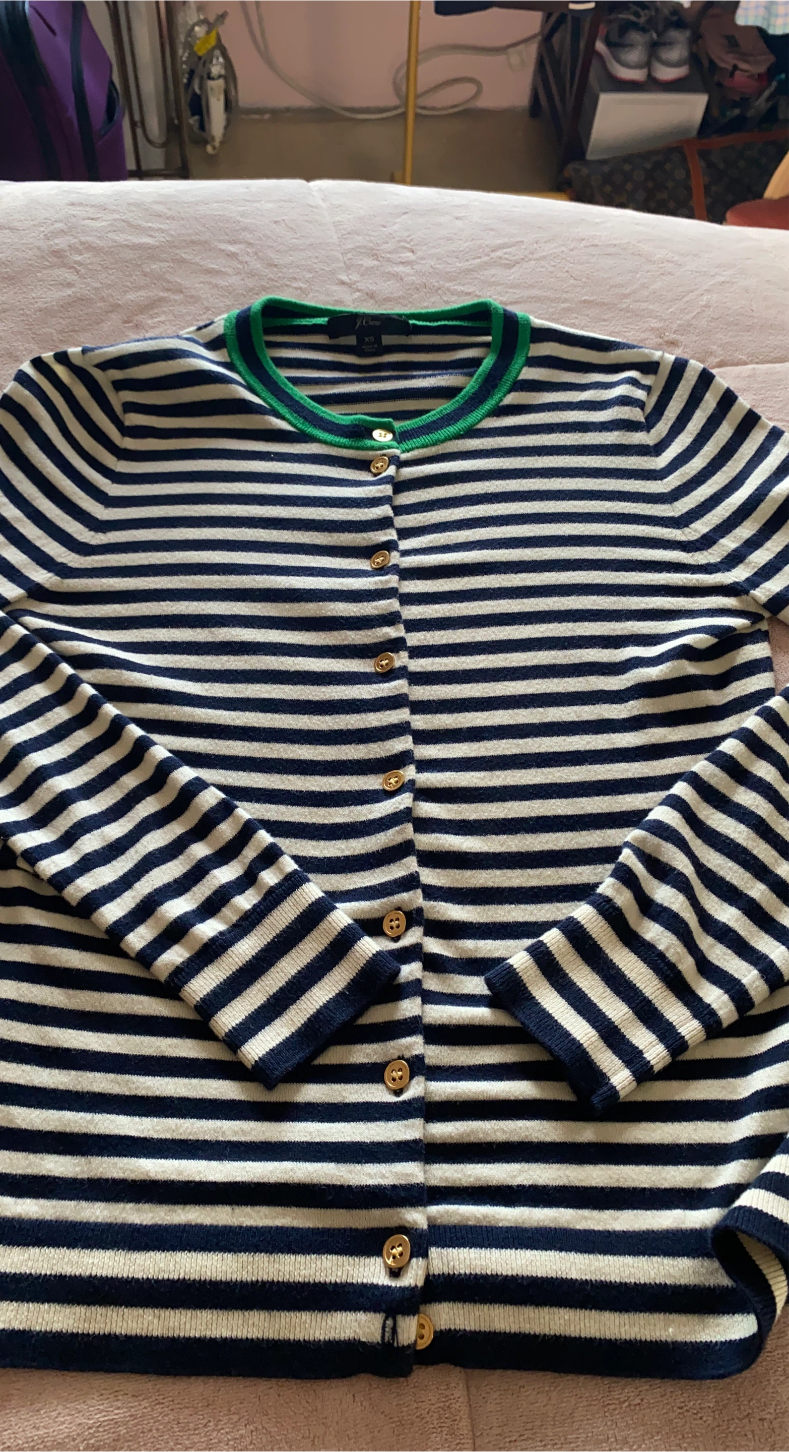 J.Crew XS Striped Cardigan