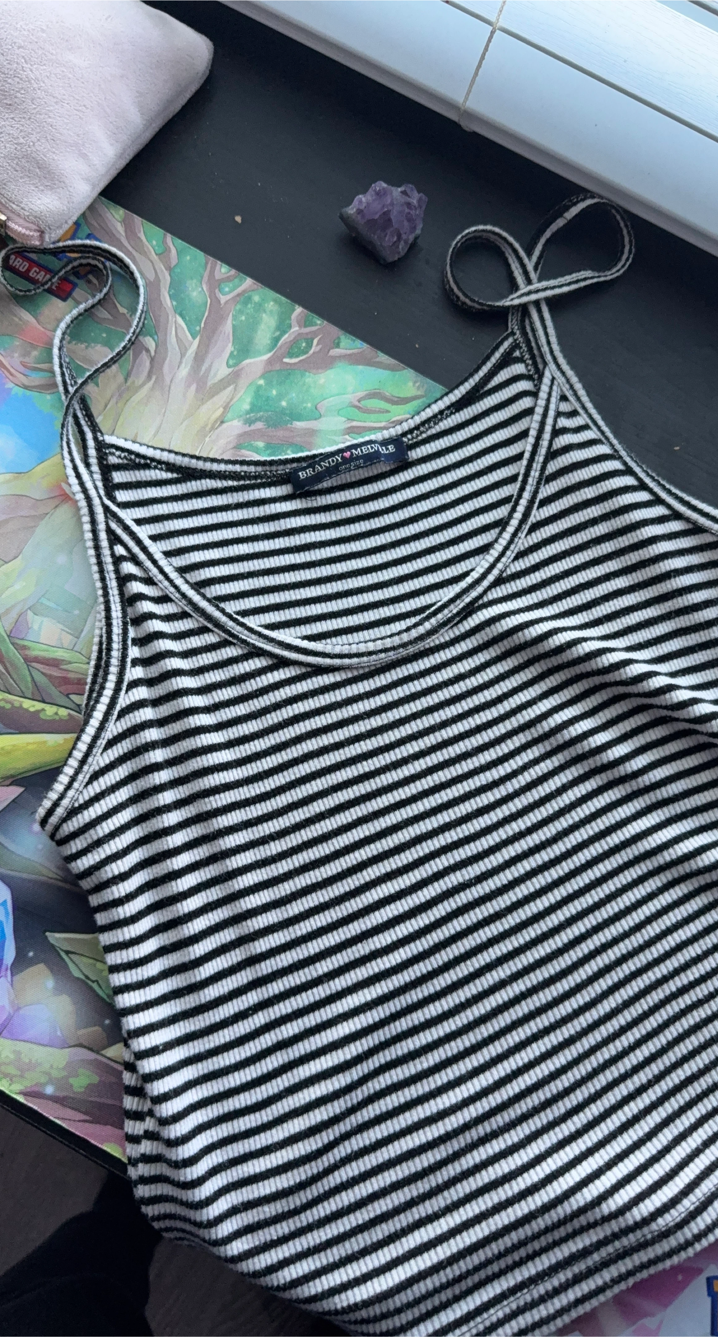 Brandy Melville Striped Tank Top - One Size thumbnail