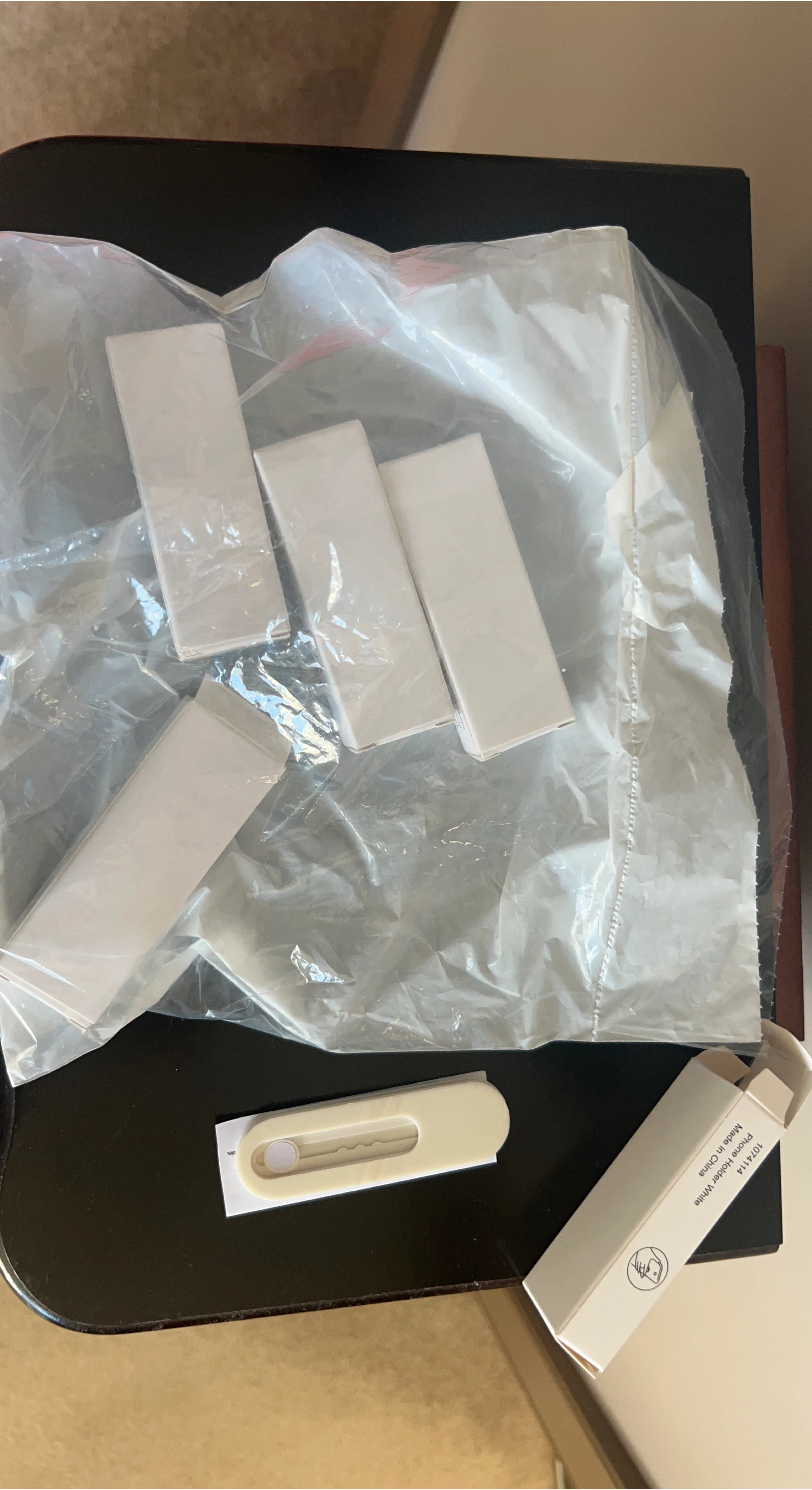 Five New Phone Holders White