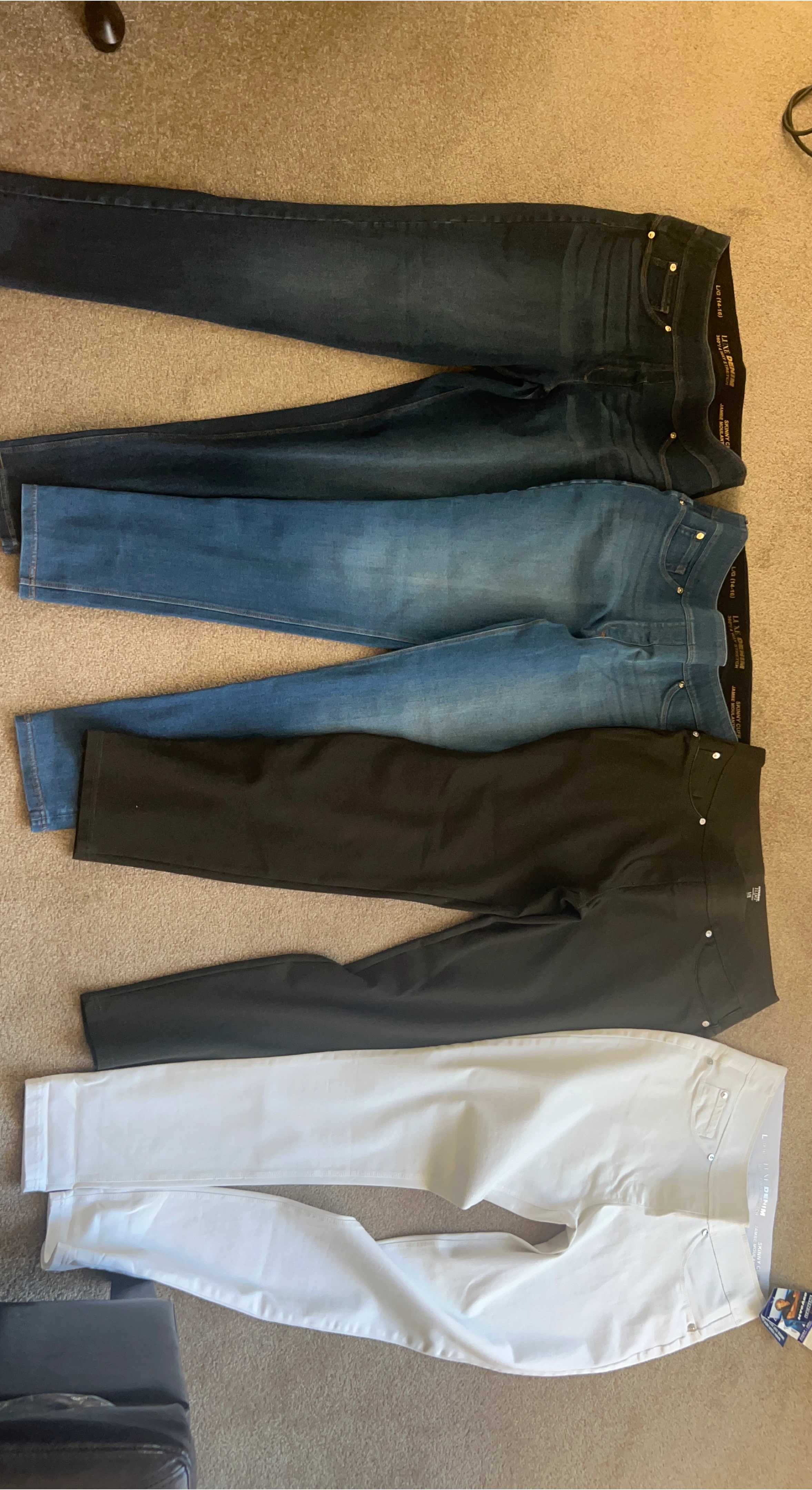 Luxe Denim & Nygard Pull-On Jeans, Assorted Colours