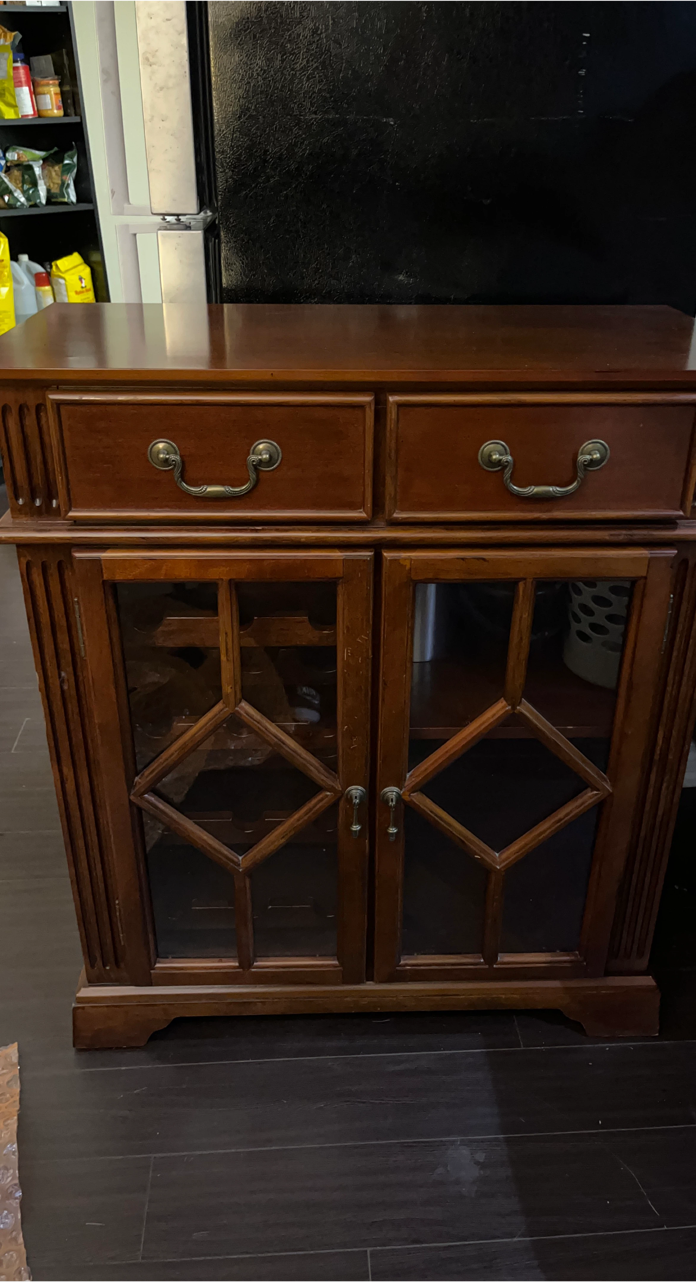 Wooden Cabinet with Glass Doors thumbnail