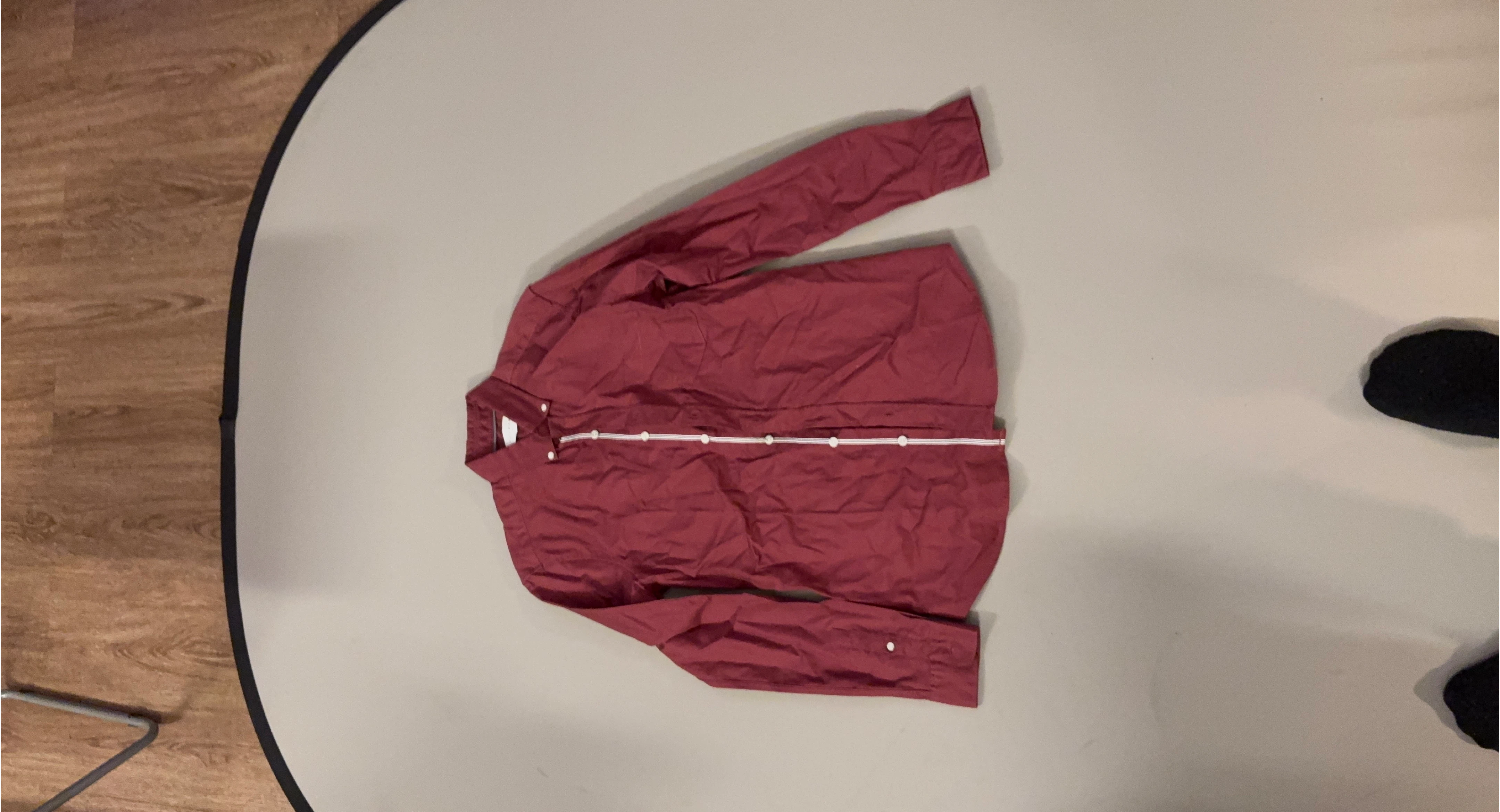 Burgundy Long Sleeve Button Down Shirt thumbnail