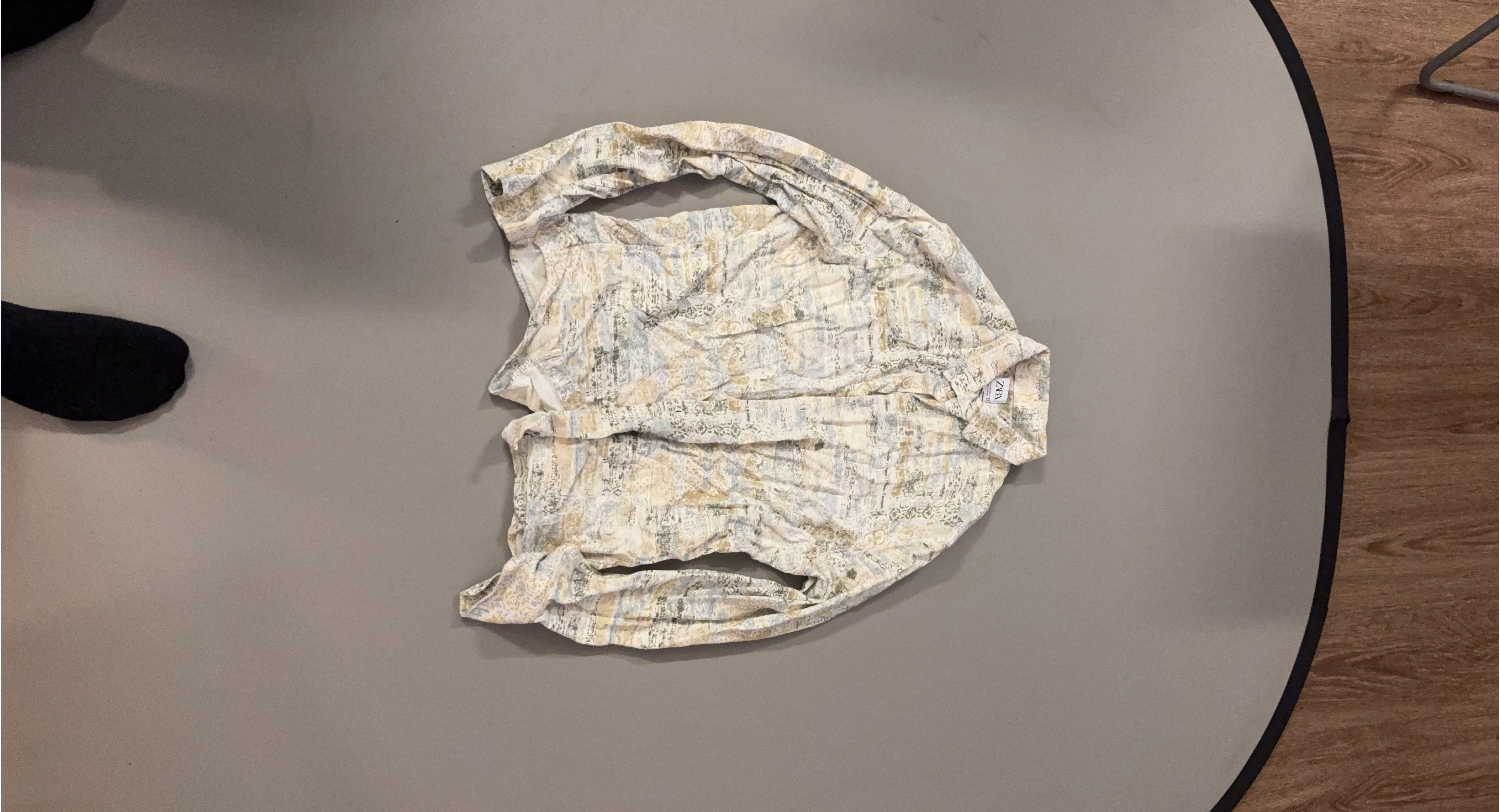 Zara Patterned Long Sleeve Shirt thumbnail