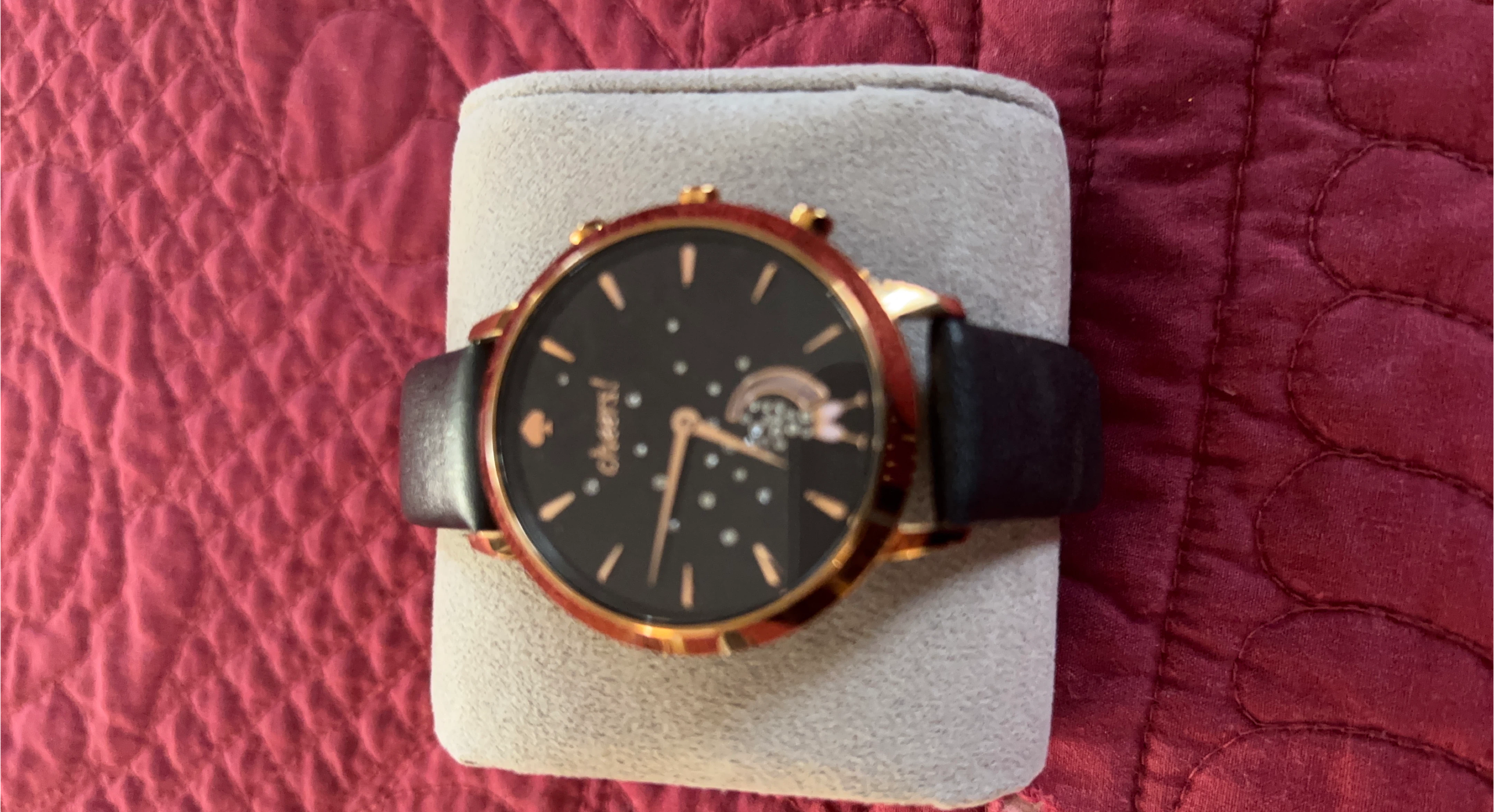 Kate Spade Women's Watch - Black Leather Band