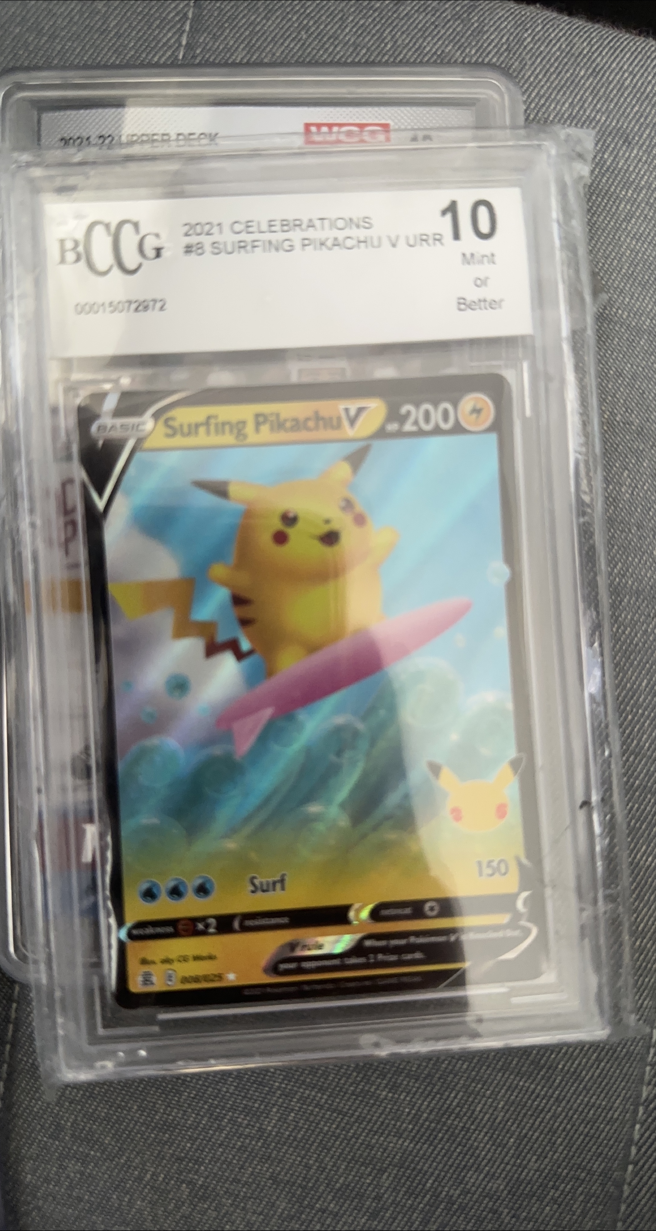2021 Celebrations Surfing Pikachu V URR BCCG 10 thumbnail