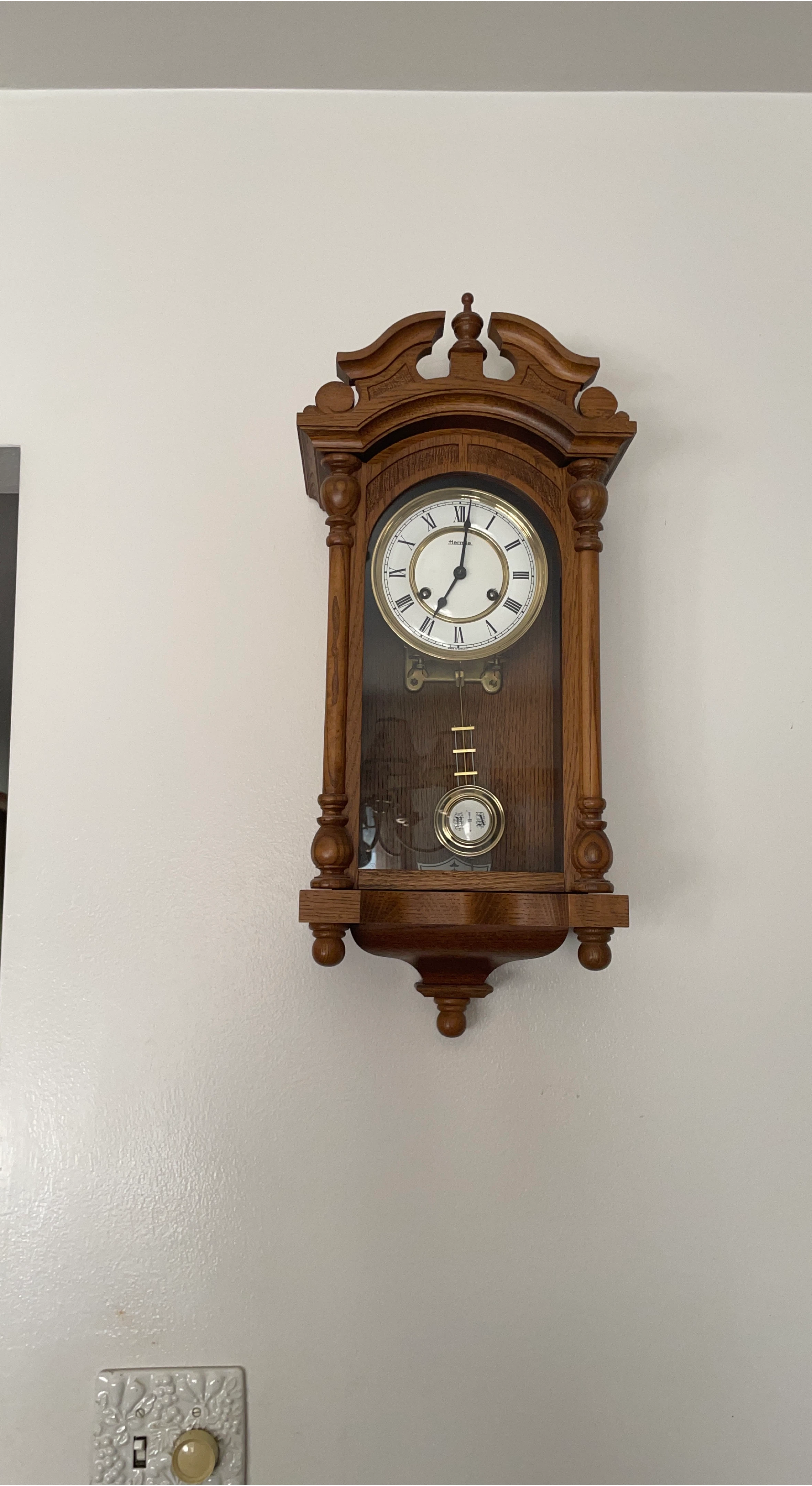 Hermle Wooden Pendulum Wall Clock thumbnail