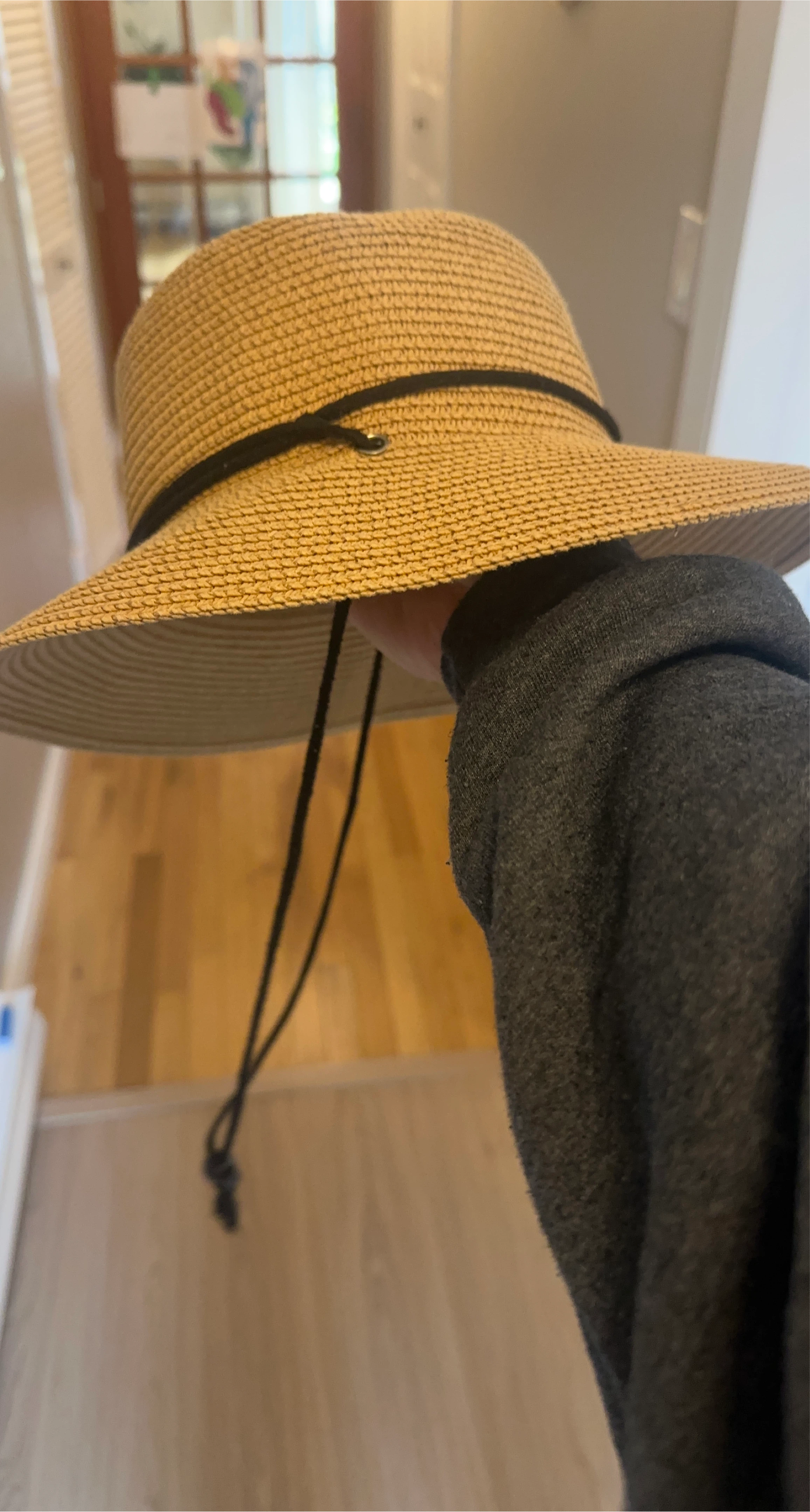 Tan Woven Sun Hat - 8 inch diameter thumbnail