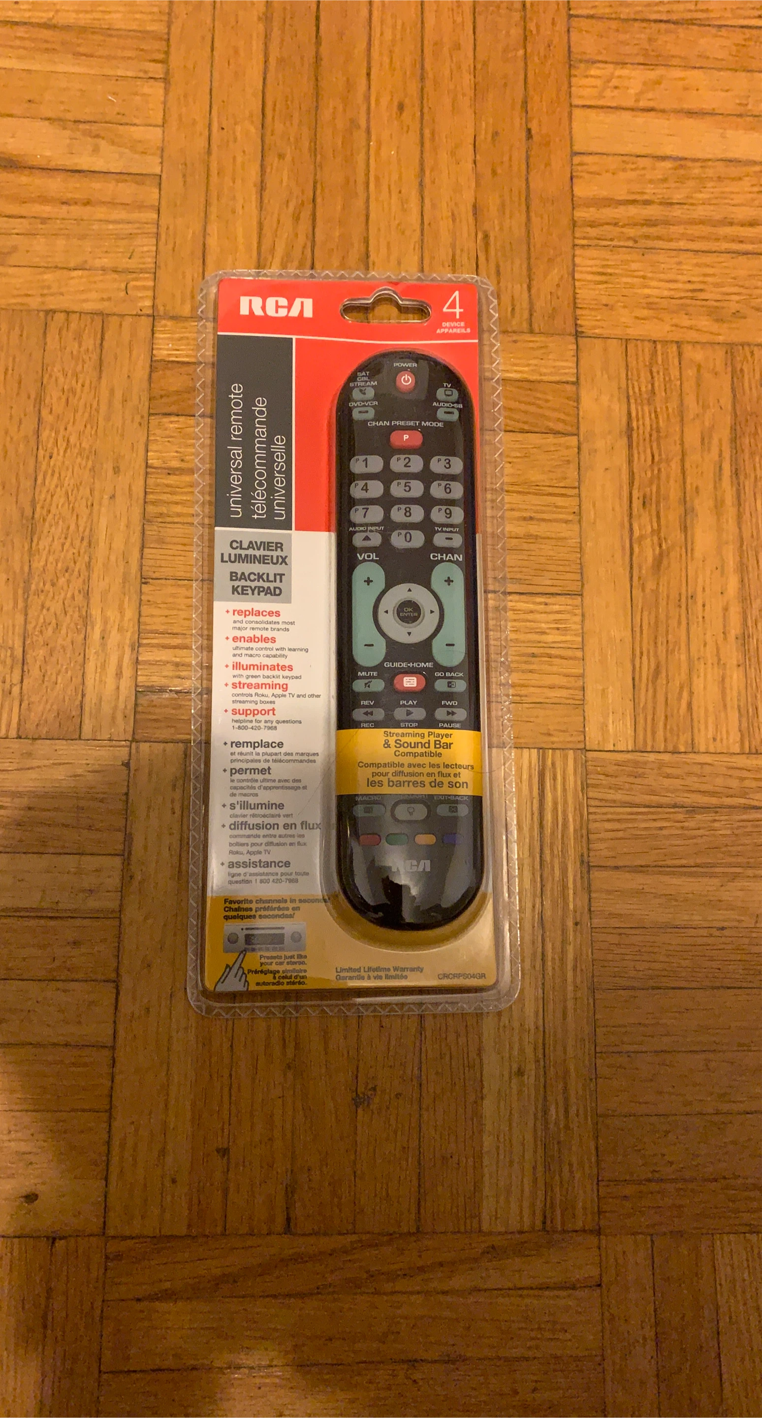 New RCA Universal Remote - Backlit Keypad thumbnail