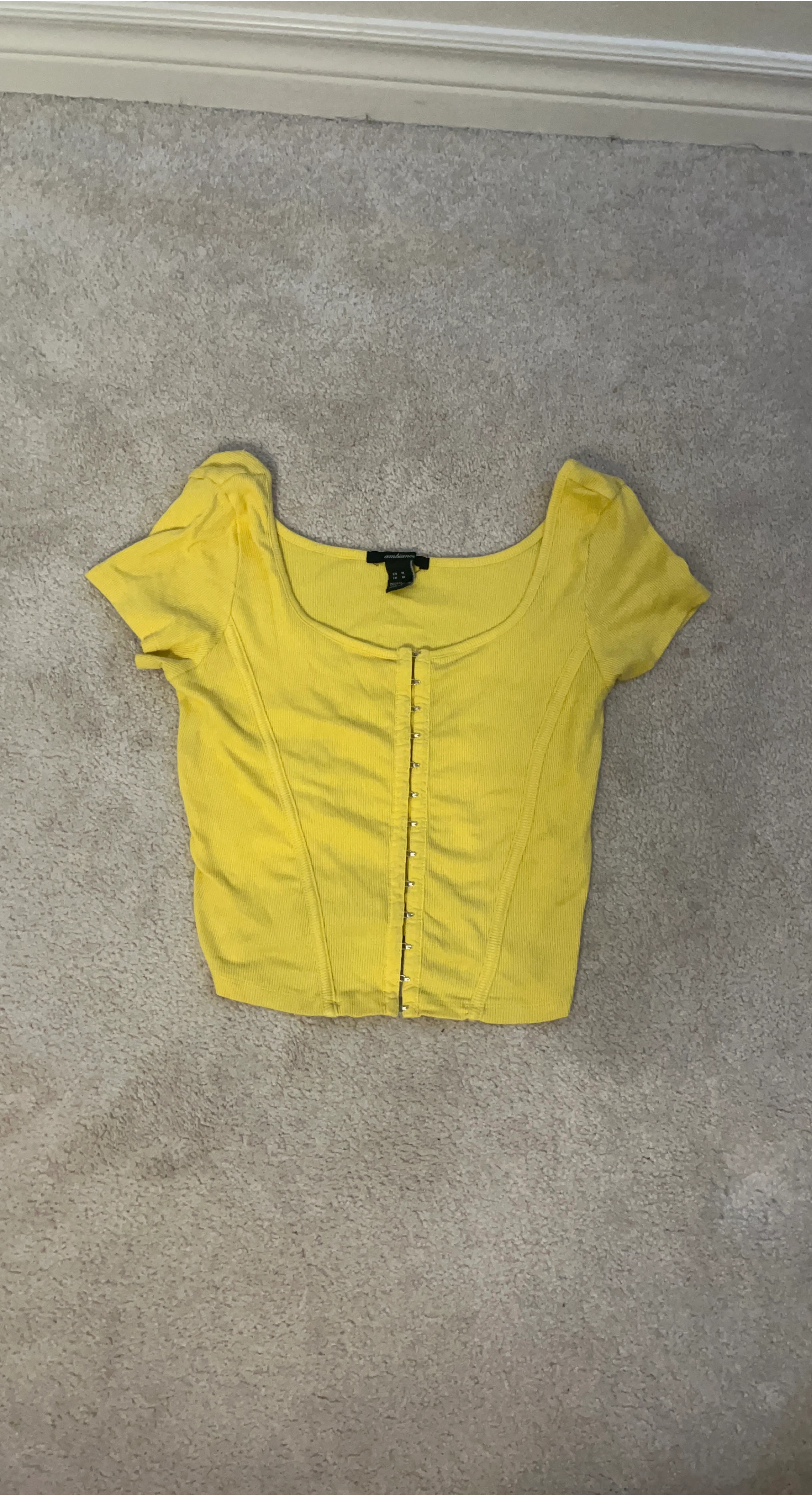 Ambiance Yellow Corset Top - Size M