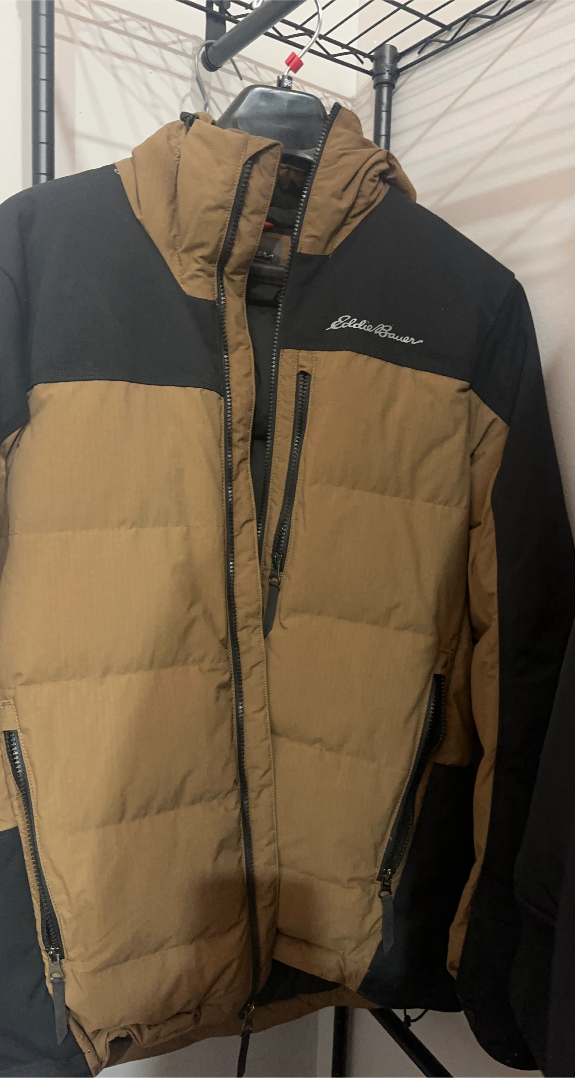 Eddie Bauer Down Jacket - Brown & Black