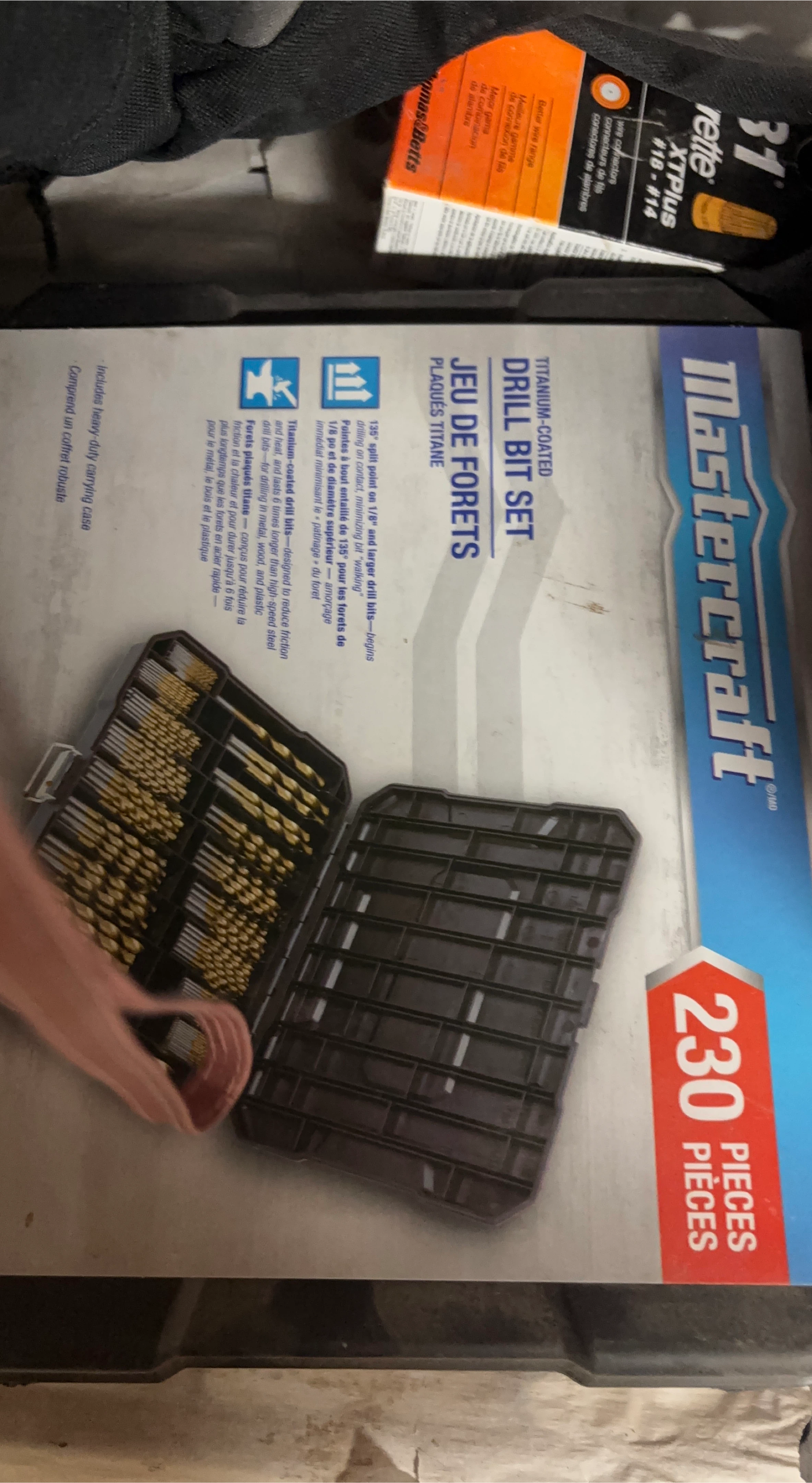 Mastercraft 230-Piece Titanium Drill Bit Set image indicator(1)