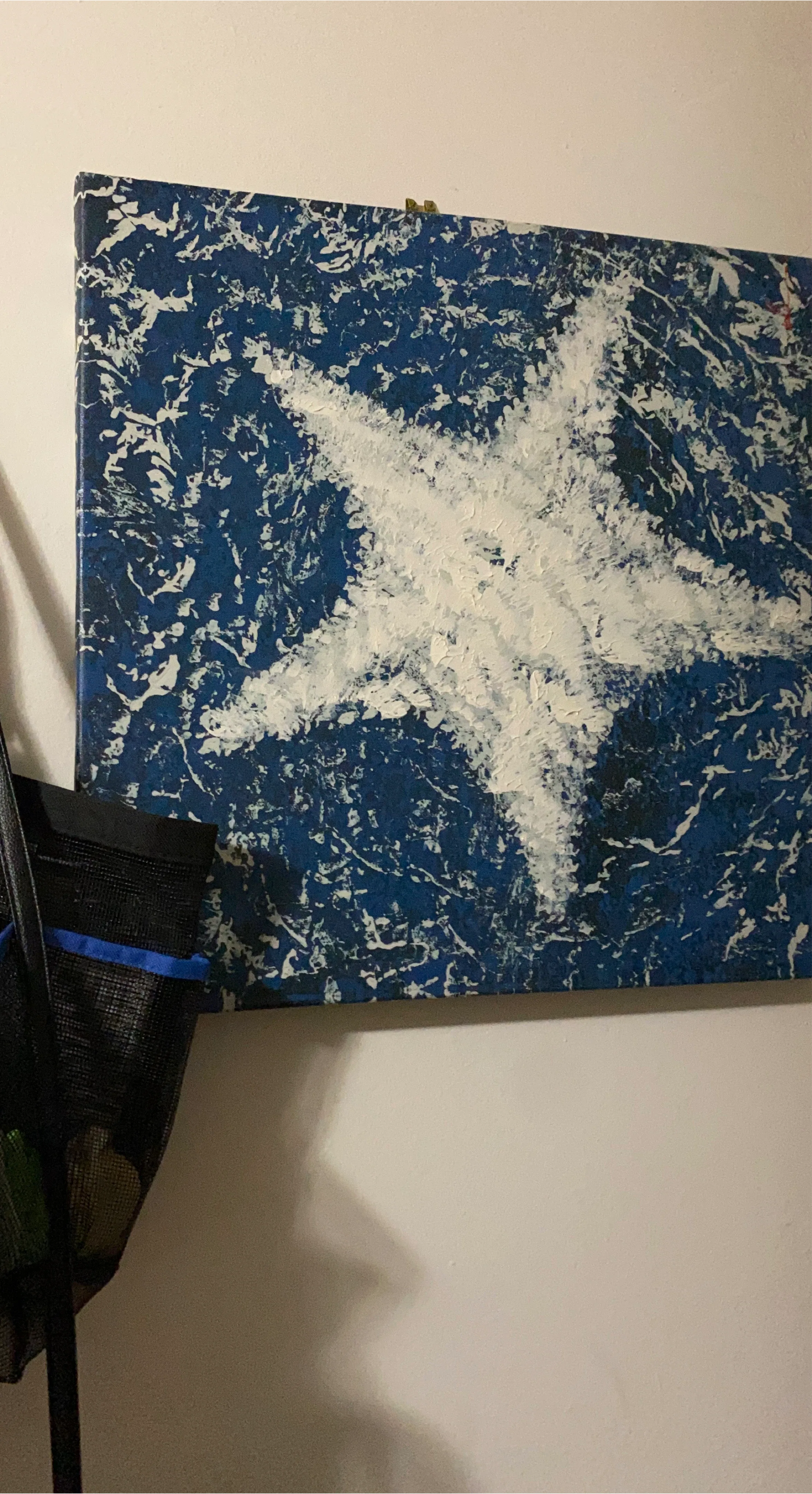 Abstract Blue and White Painting