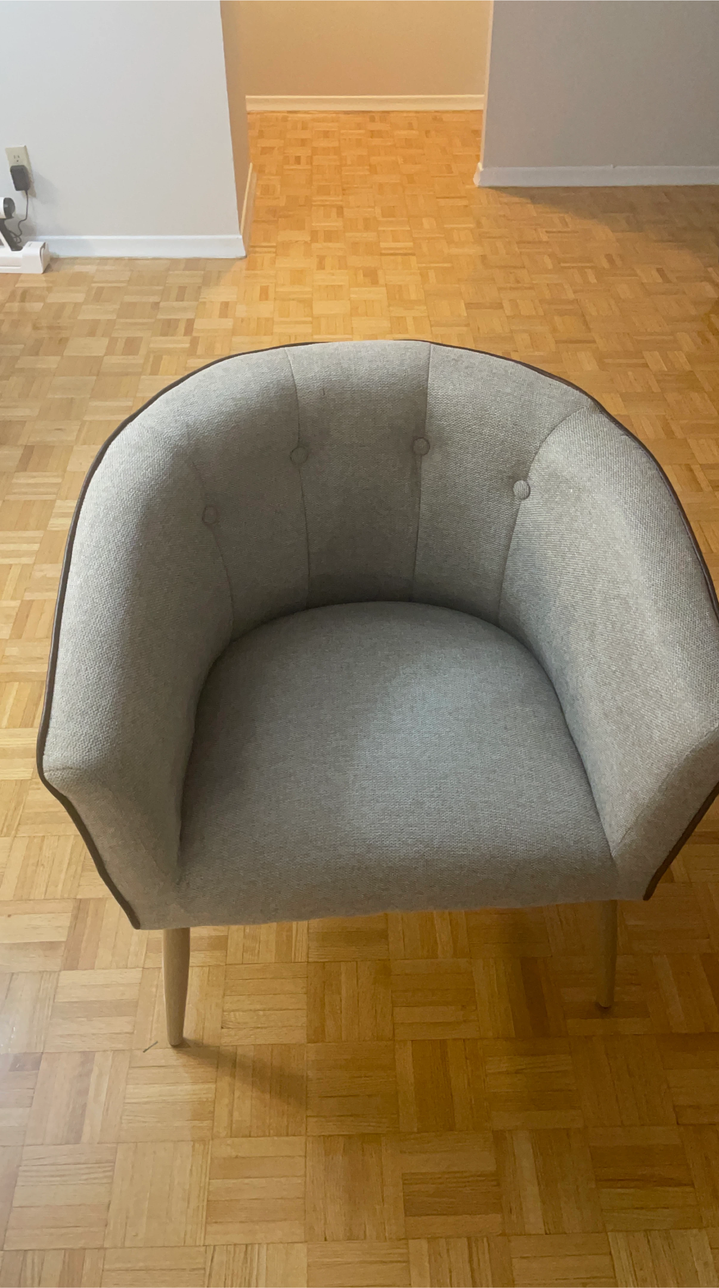 Upholstered Accent Chair - Grey thumbnail