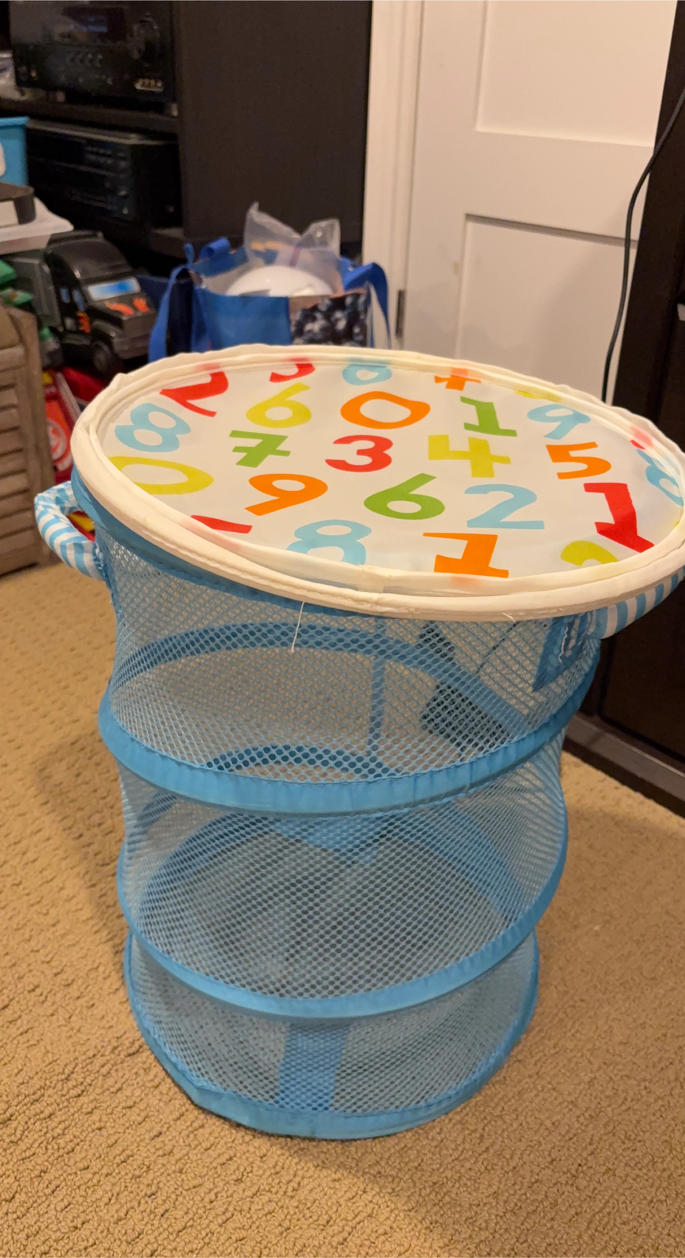 Kids Pop-Up Laundry Hamper - Blue thumbnail
