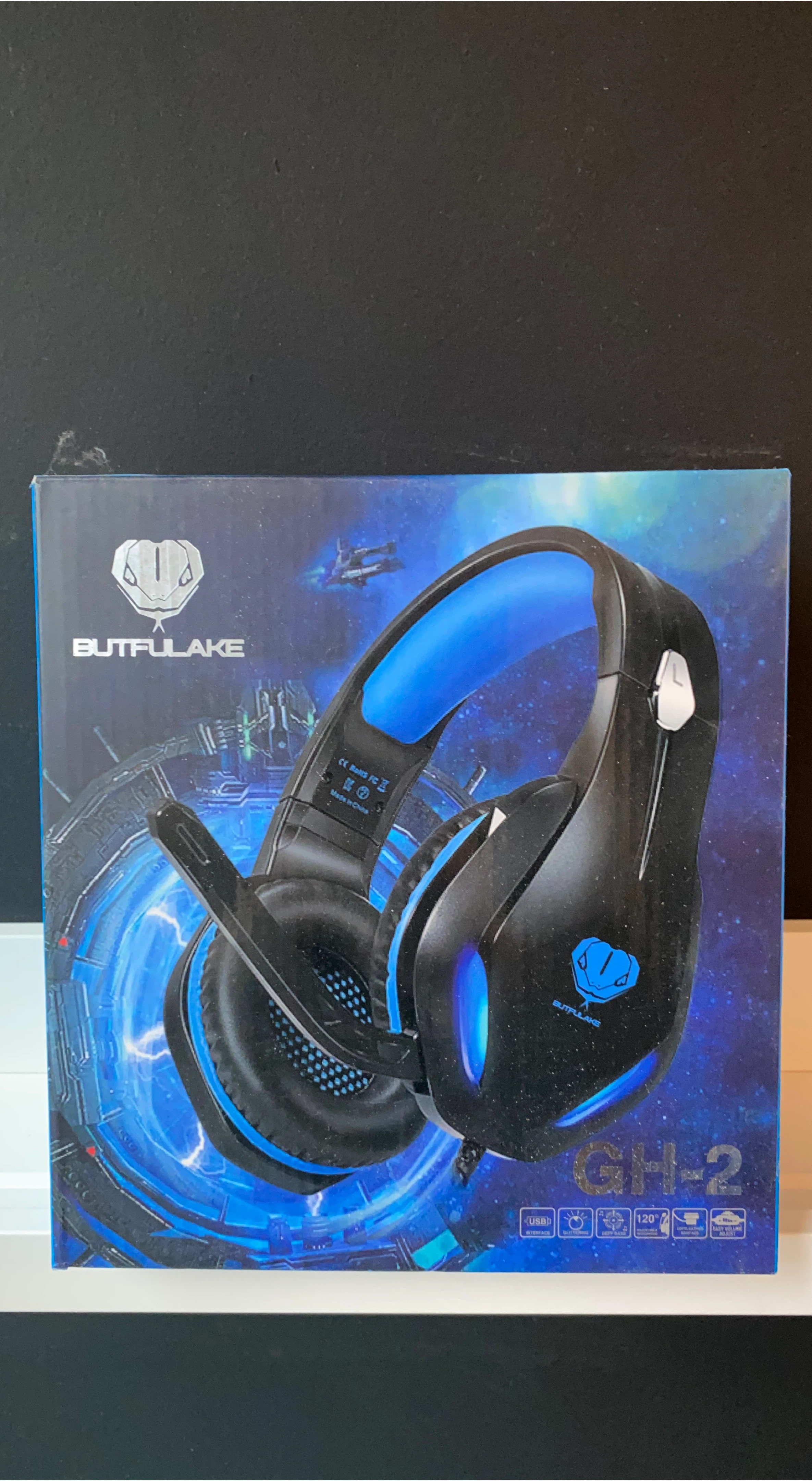 Butfulake GH-2 Gaming Headset - Black & Blue image indicator(1)