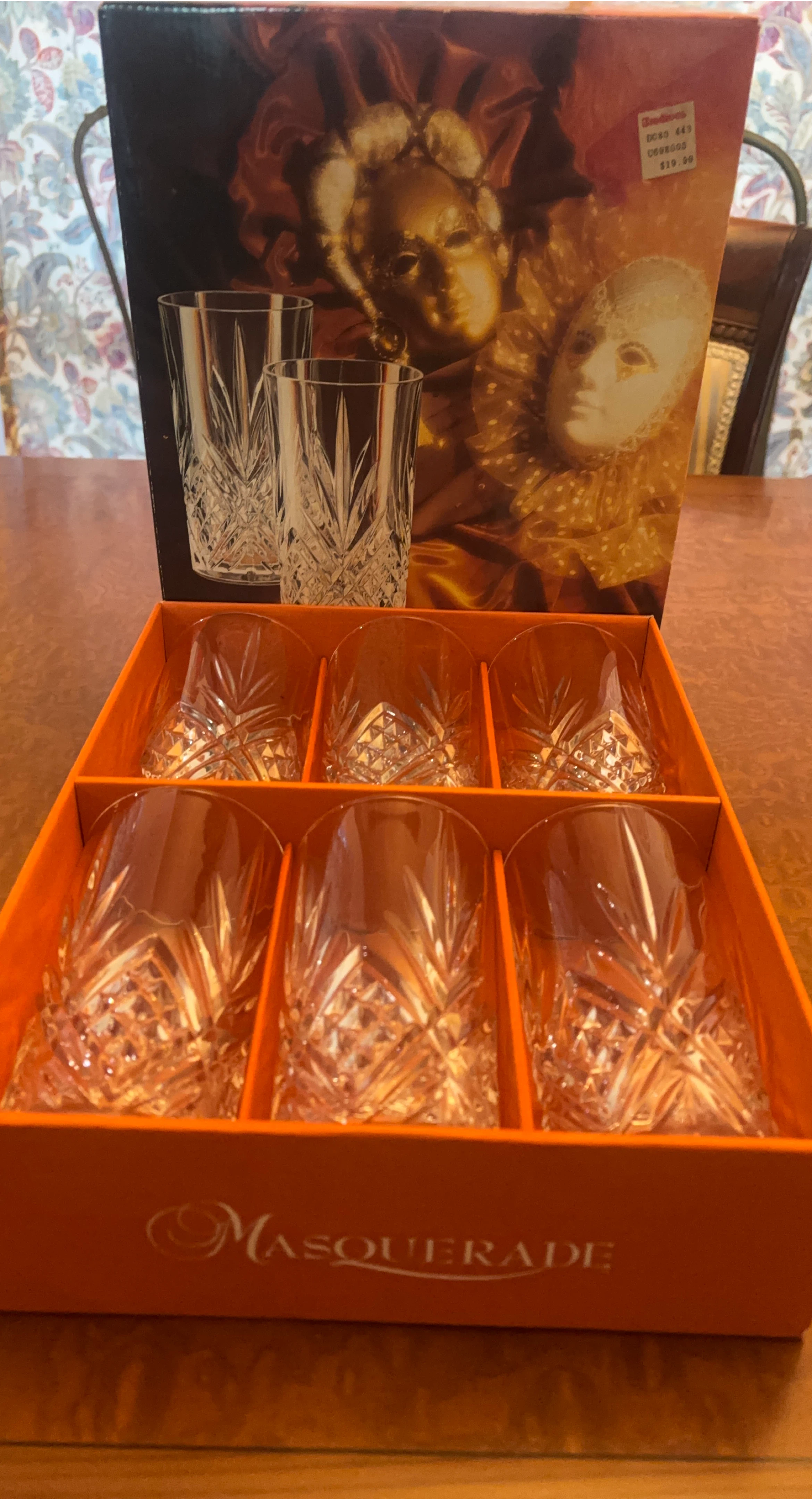 Masquerade Crystal Highball Glasses - Set of 6 thumbnail