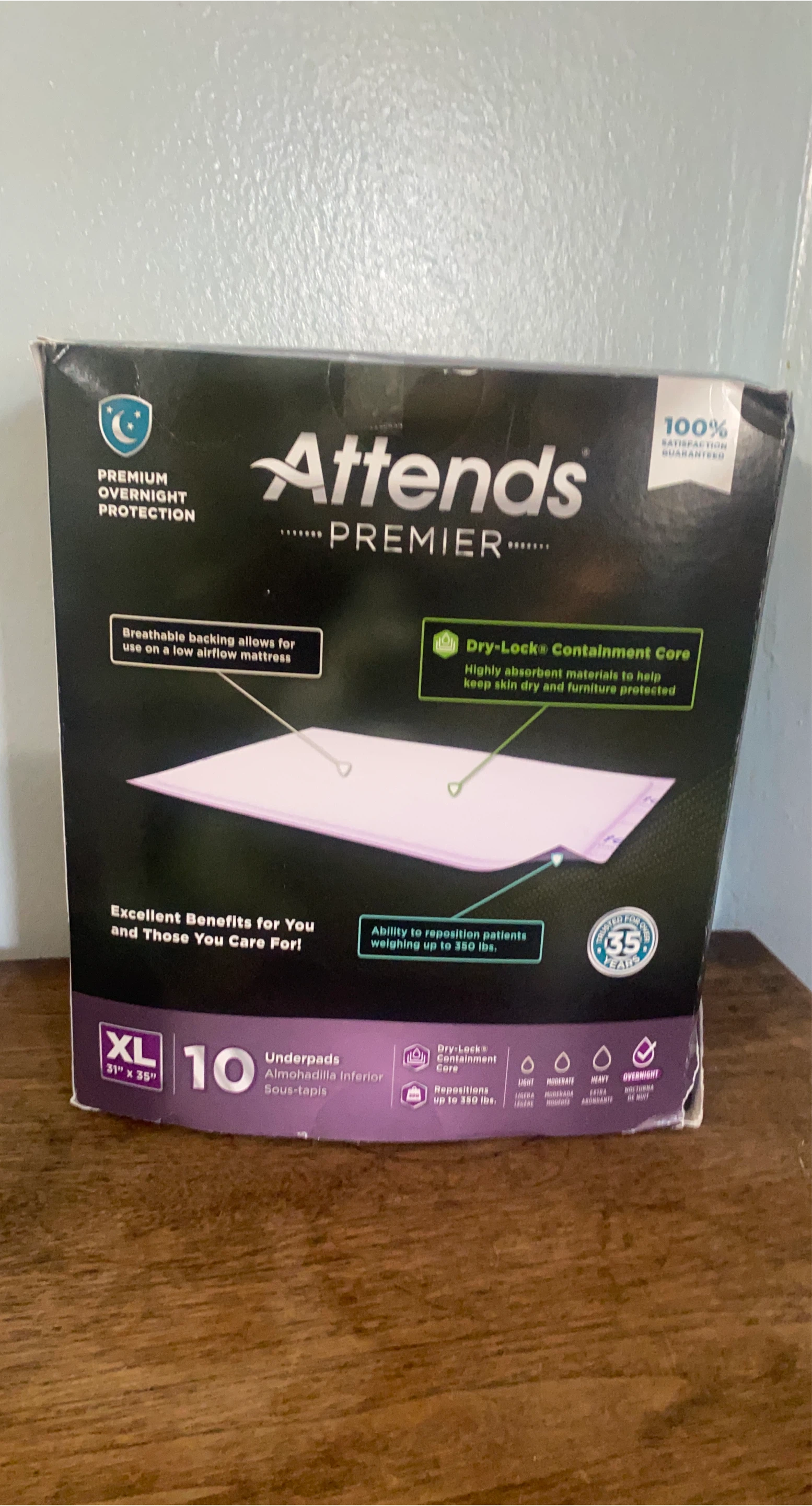 Attends Premier XL Underpads 10 Count thumbnail