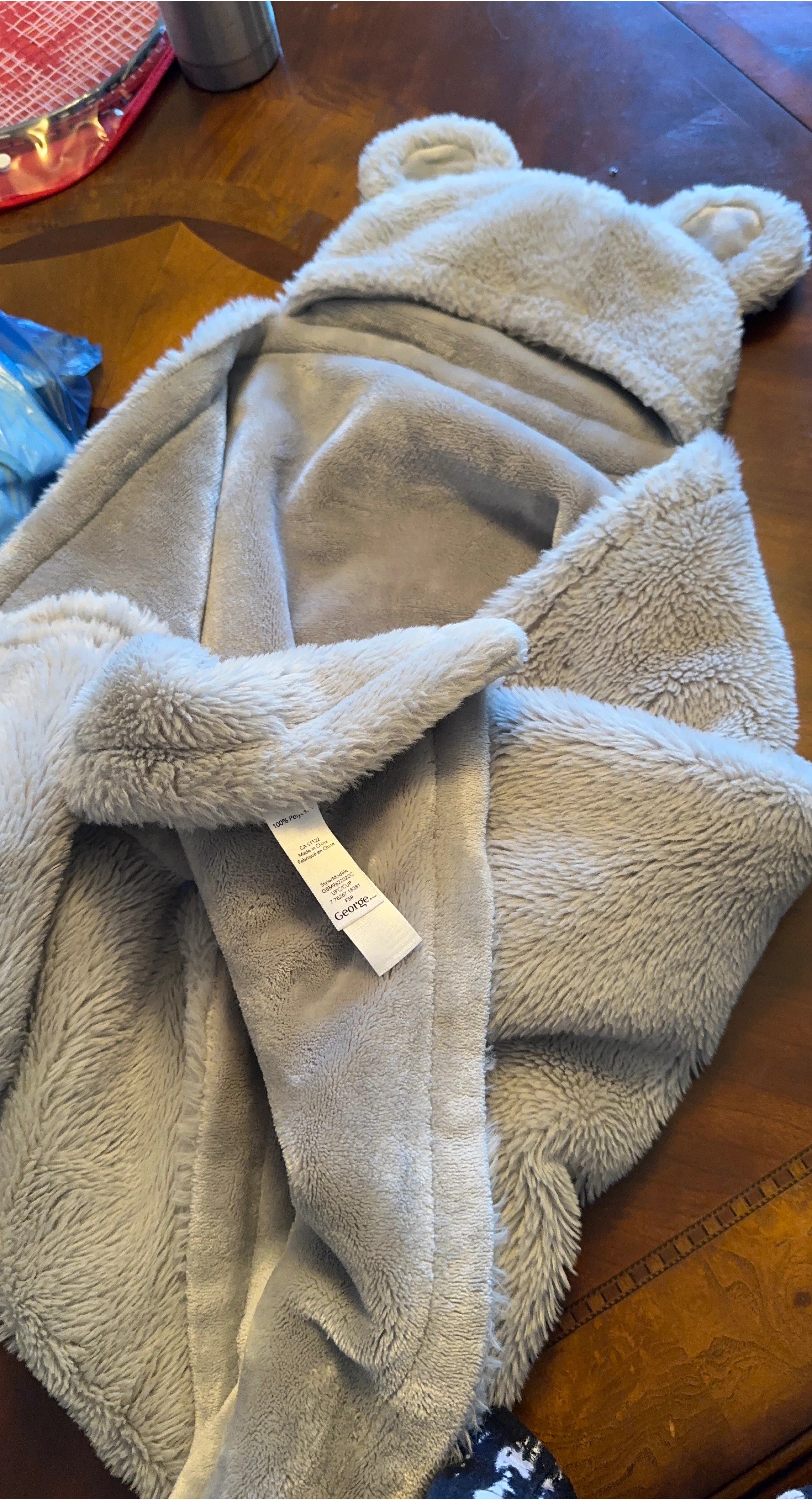 George Bear Hooded Blanket - Soft & Cozy thumbnail