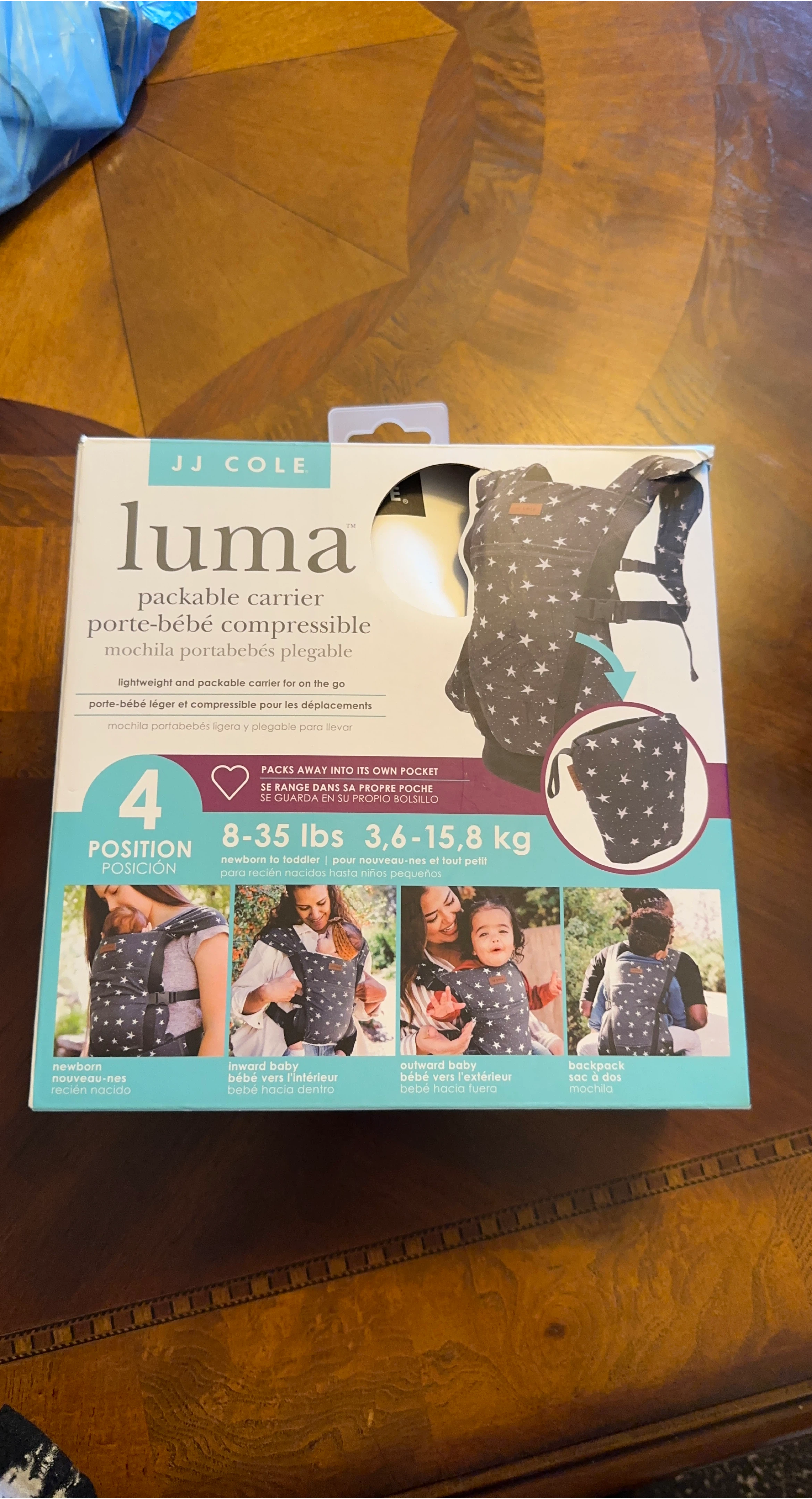 JJ Cole Luma Packable Baby Carrier - NEW thumbnail