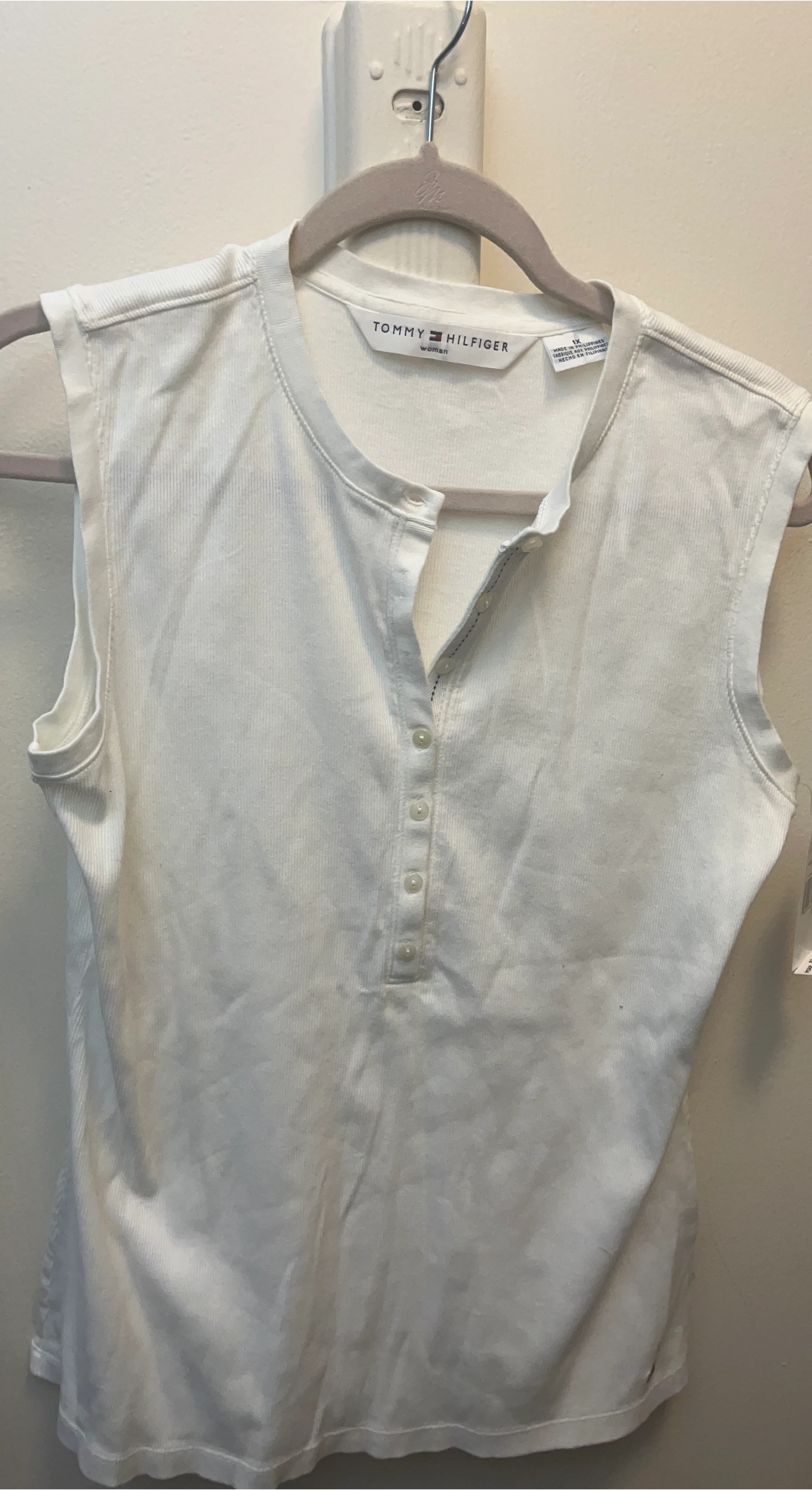 Tommy Hilfiger Woman 1X White Tank Top