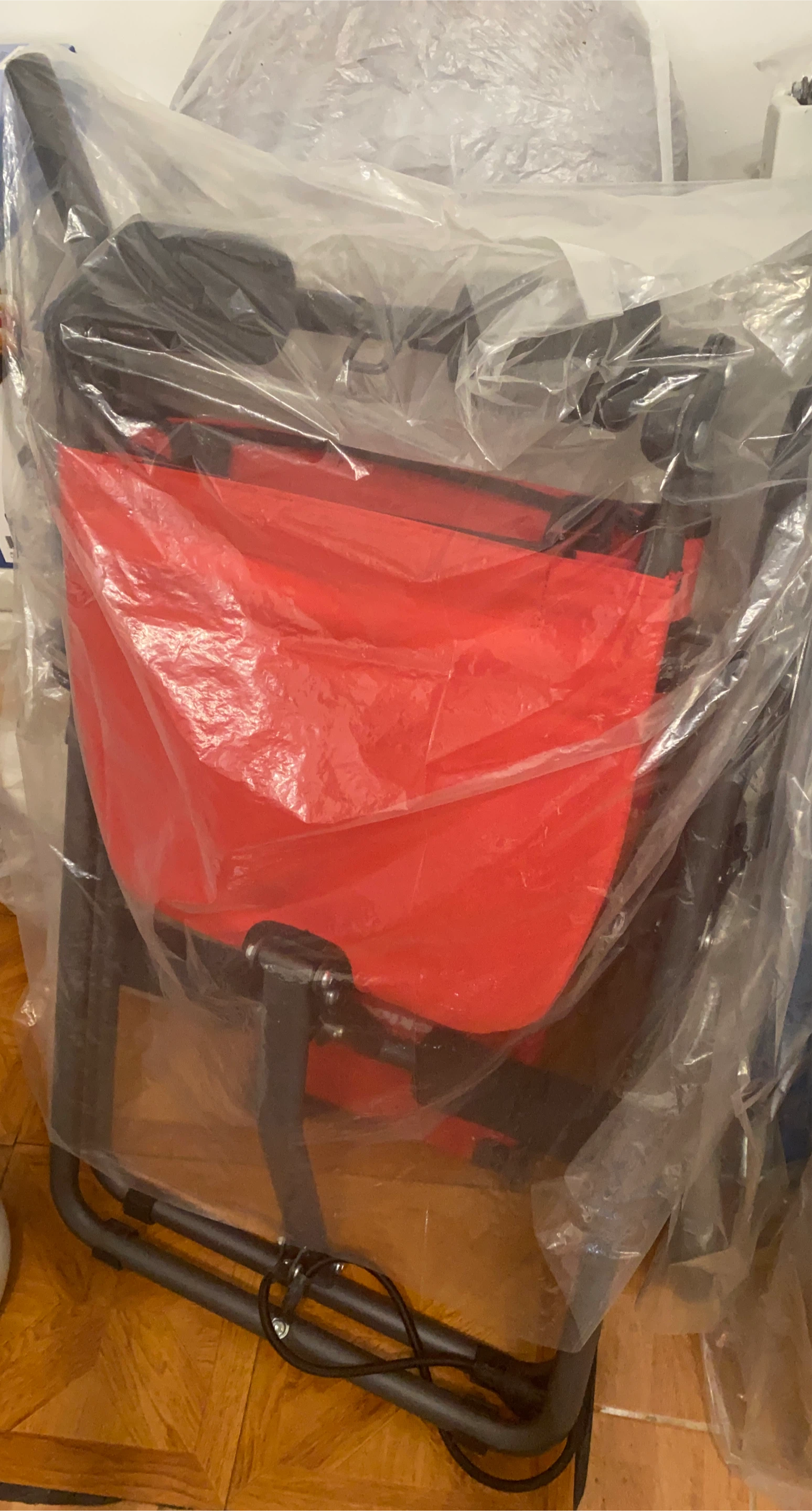 Red Folding Shopping Cart thumbnail