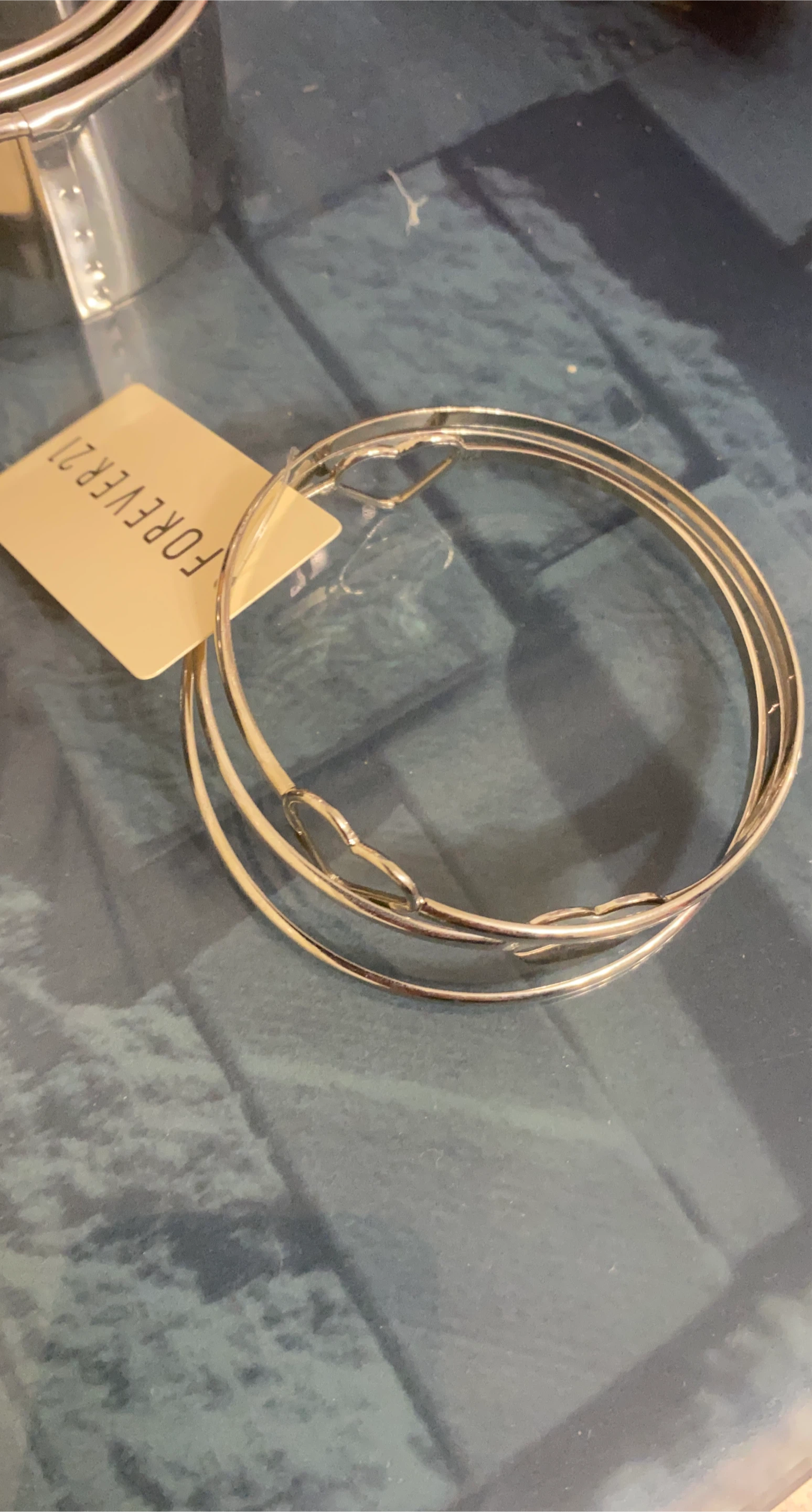 Forever 21 Silver Tone Bangle Set thumbnail