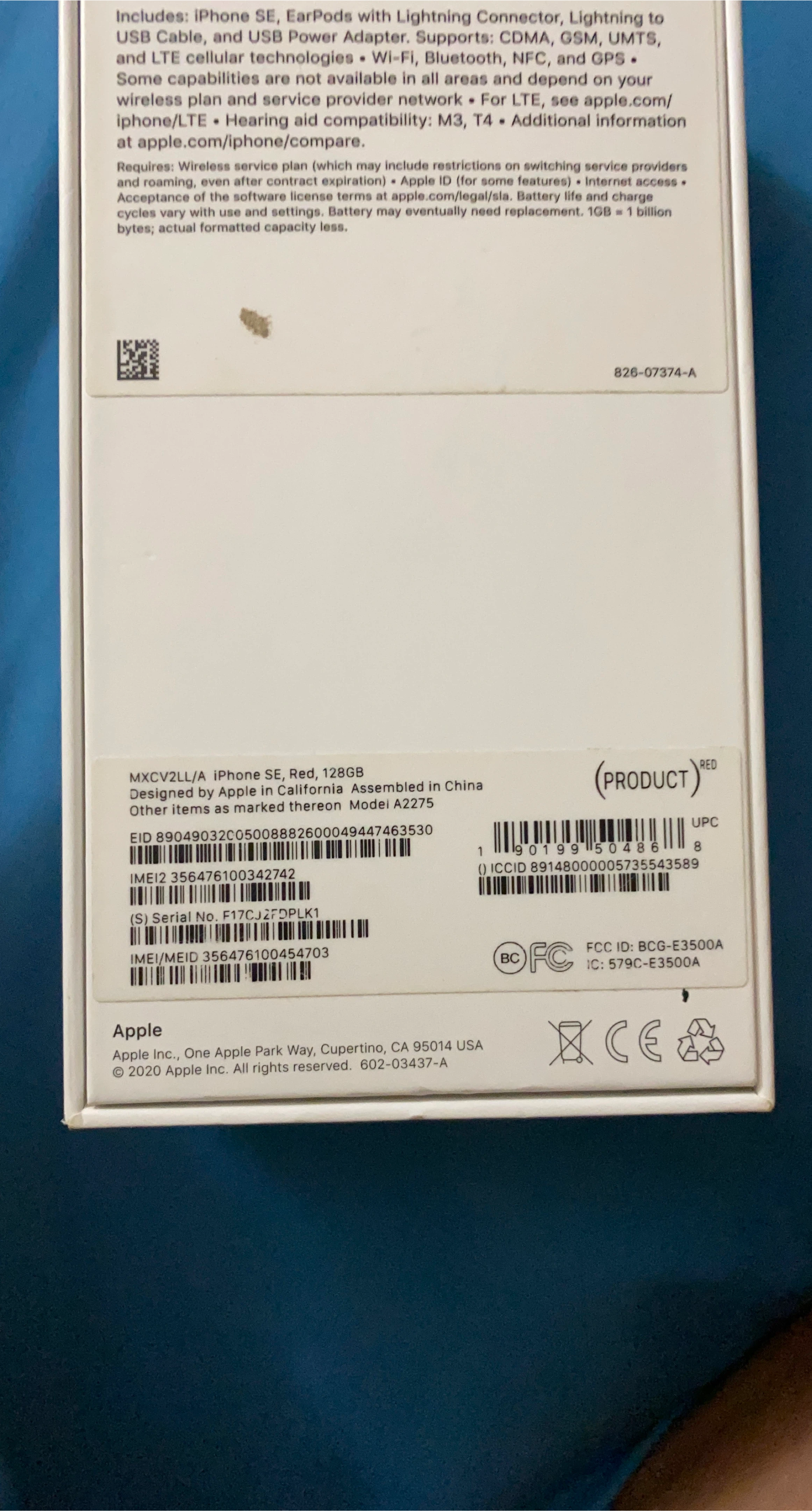 New Apple iPhone SE (PRODUCT)RED 128GB thumbnail