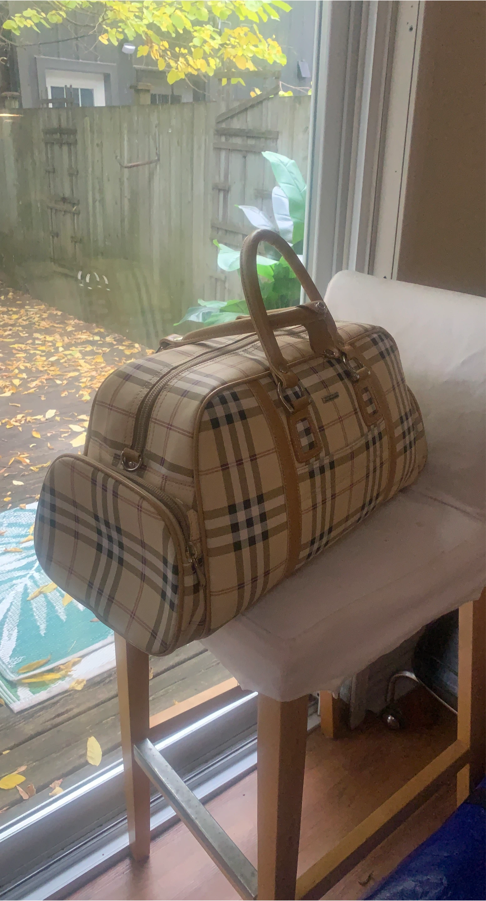 Burberry Plaid Duffle Bag thumbnail