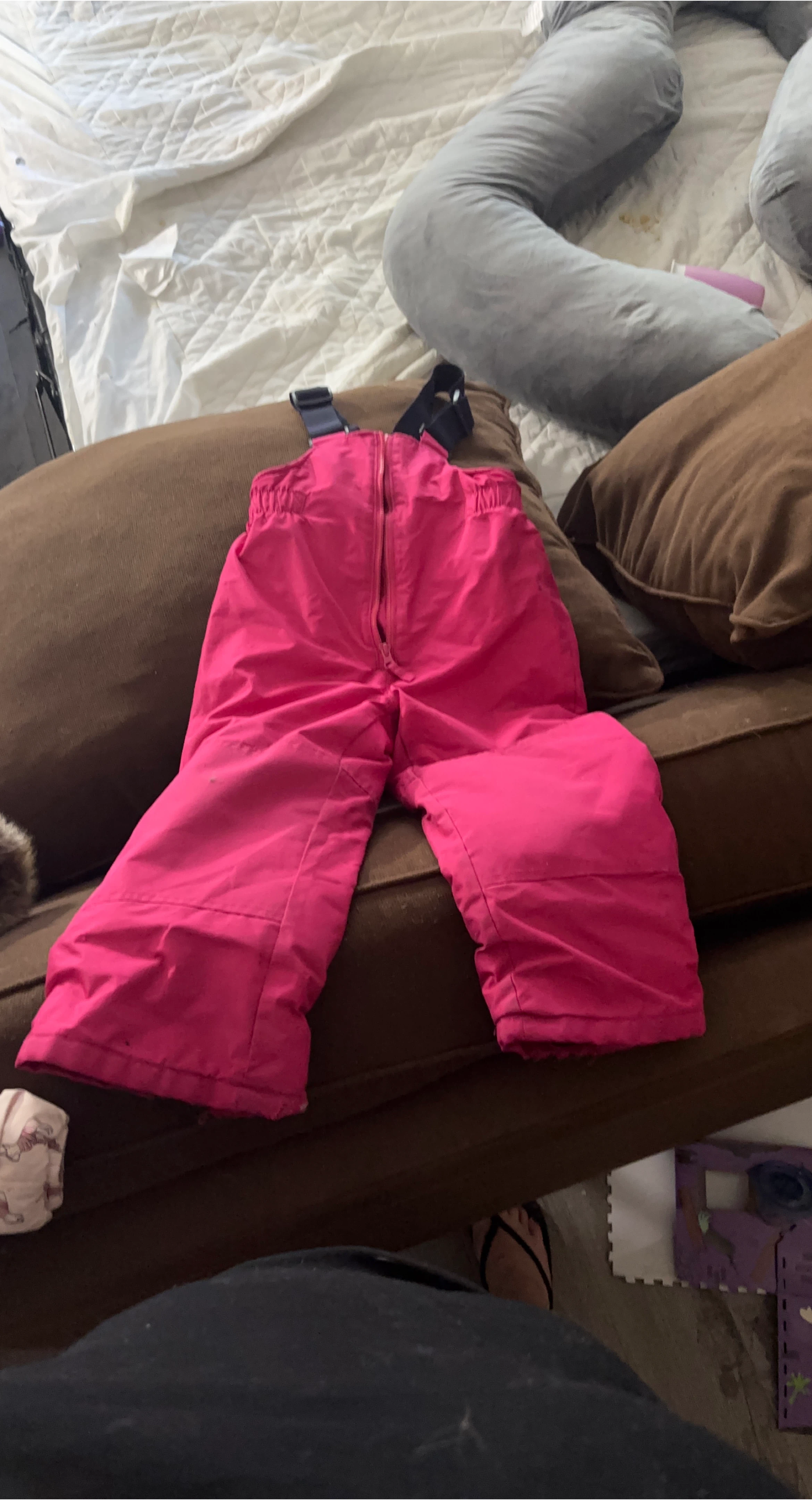 Pink Snow Pants with Straps 5T thumbnail