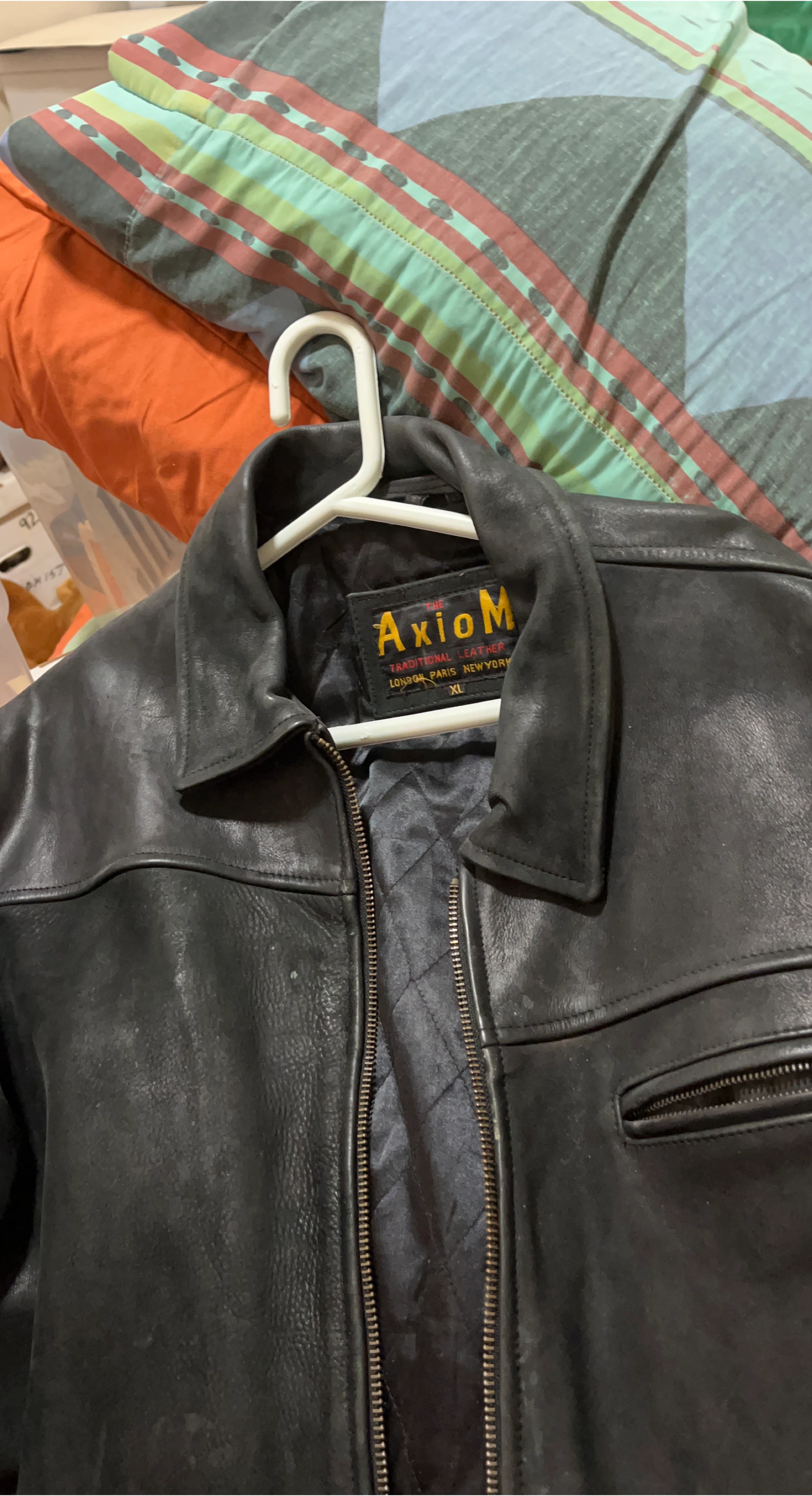 Axiom Traditional Leather Black Jacket - XL thumbnail