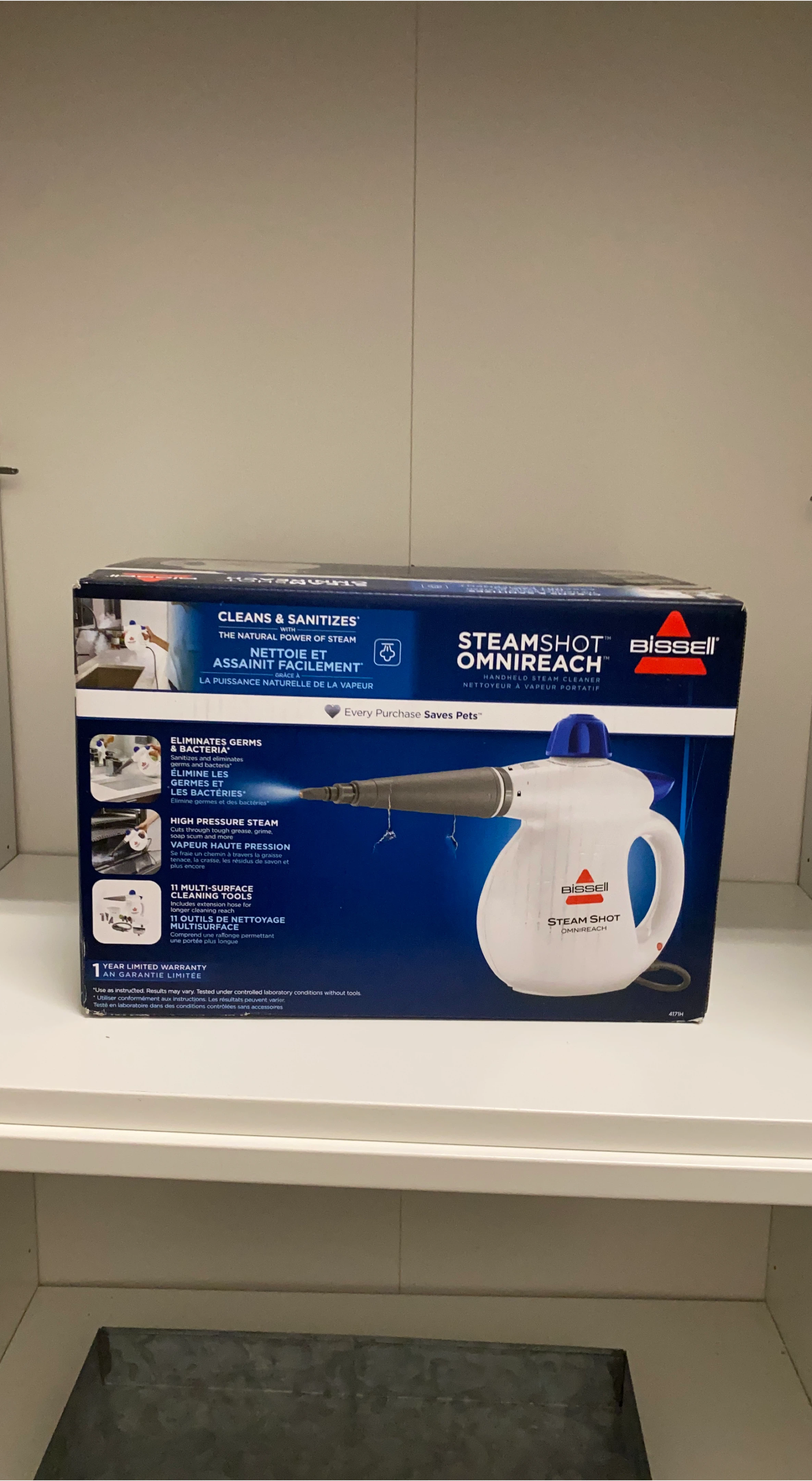 Bissell SteamShot OmniReach Handheld Steam Cleaner thumbnail