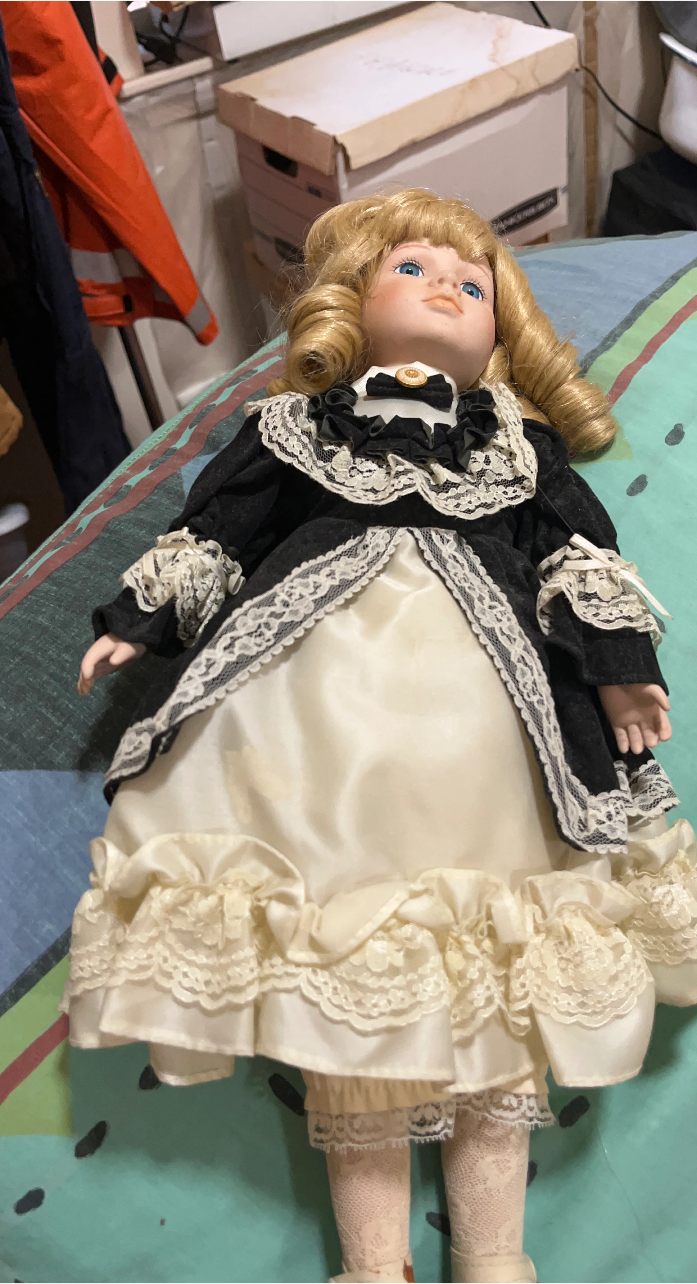Porcelain Doll with Blonde Hair thumbnail