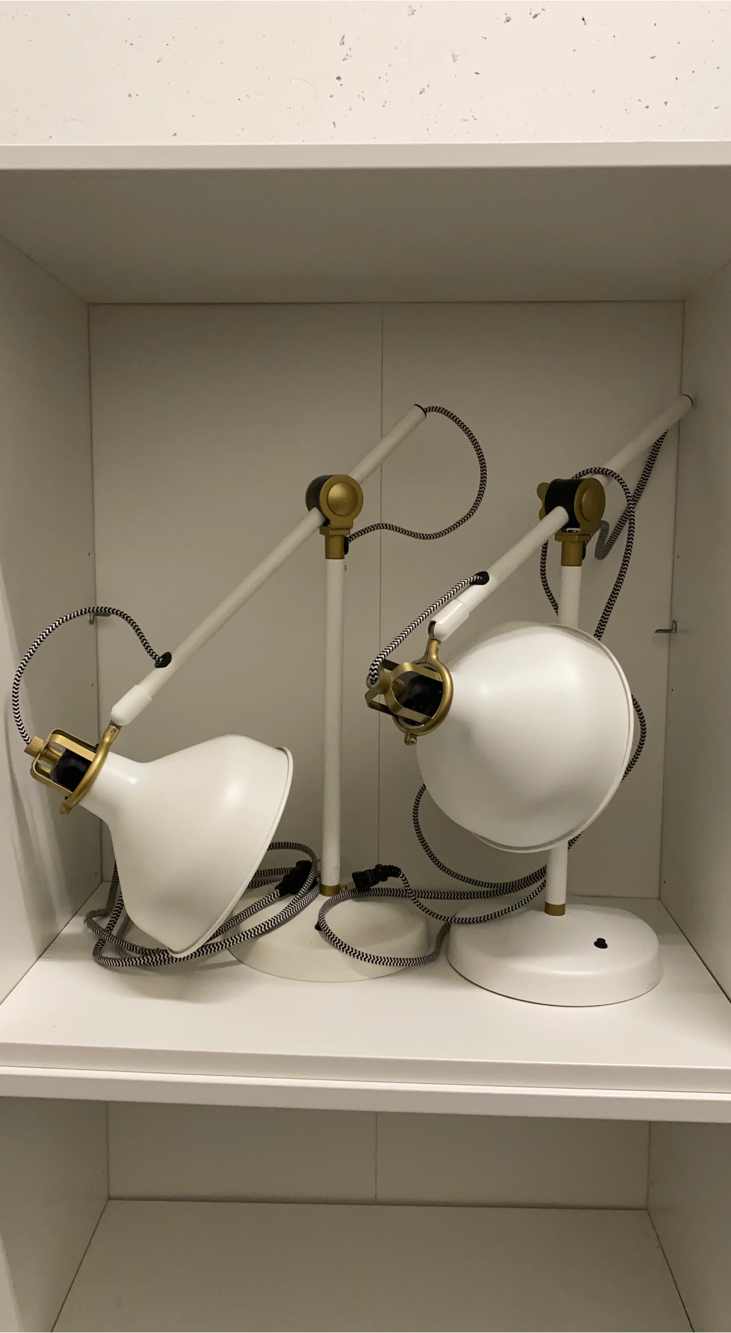 White & Gold Desk Lamps (Set of 2) thumbnail