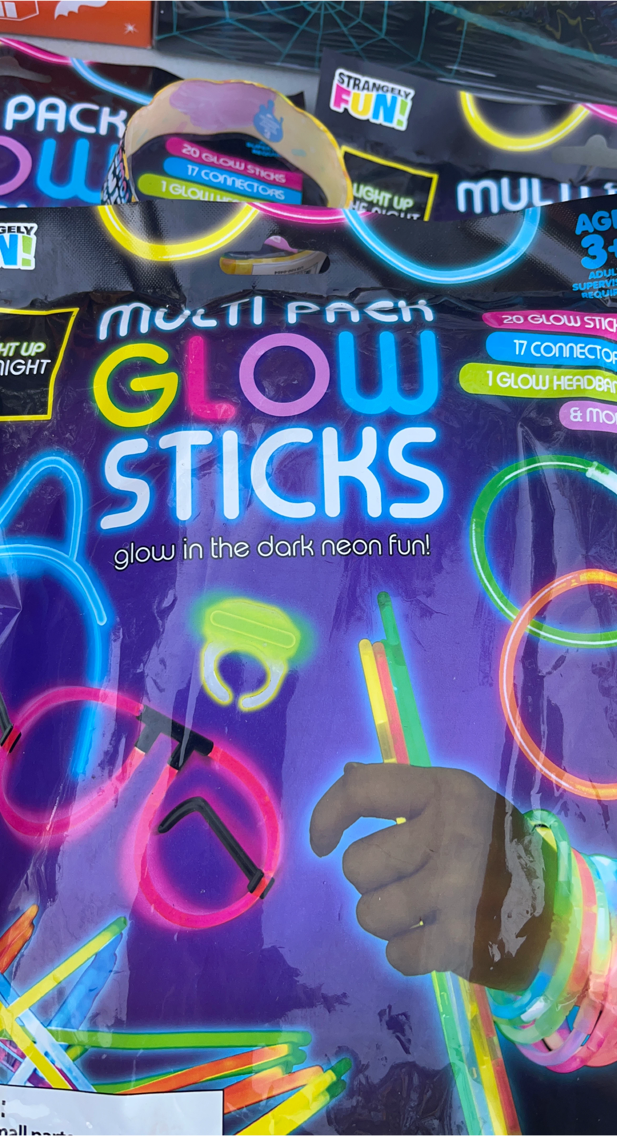 Multi Pack Glow Sticks with Connectors & Headband