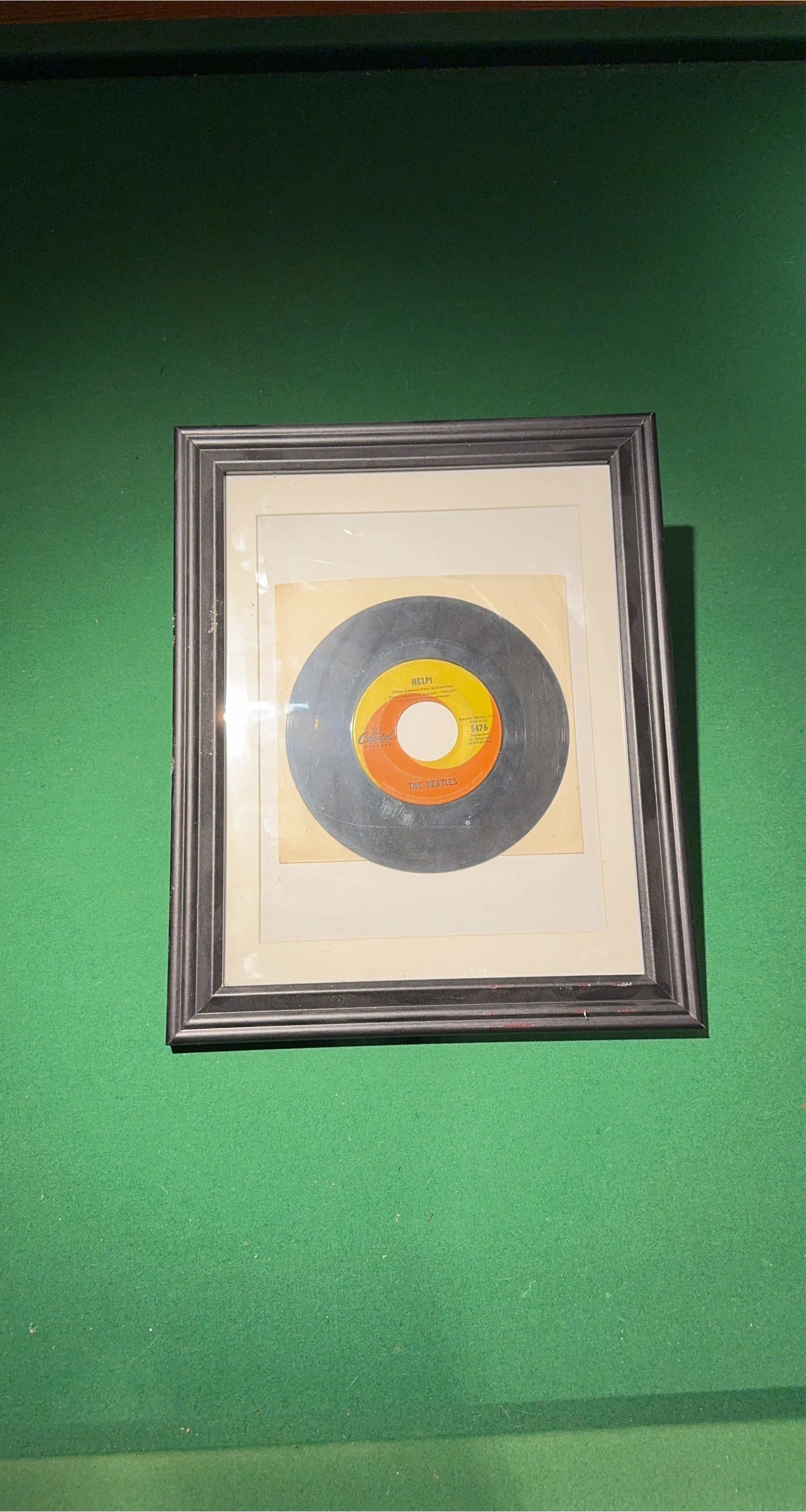 Framed The Beatles 'Help!' Vinyl Record thumbnail