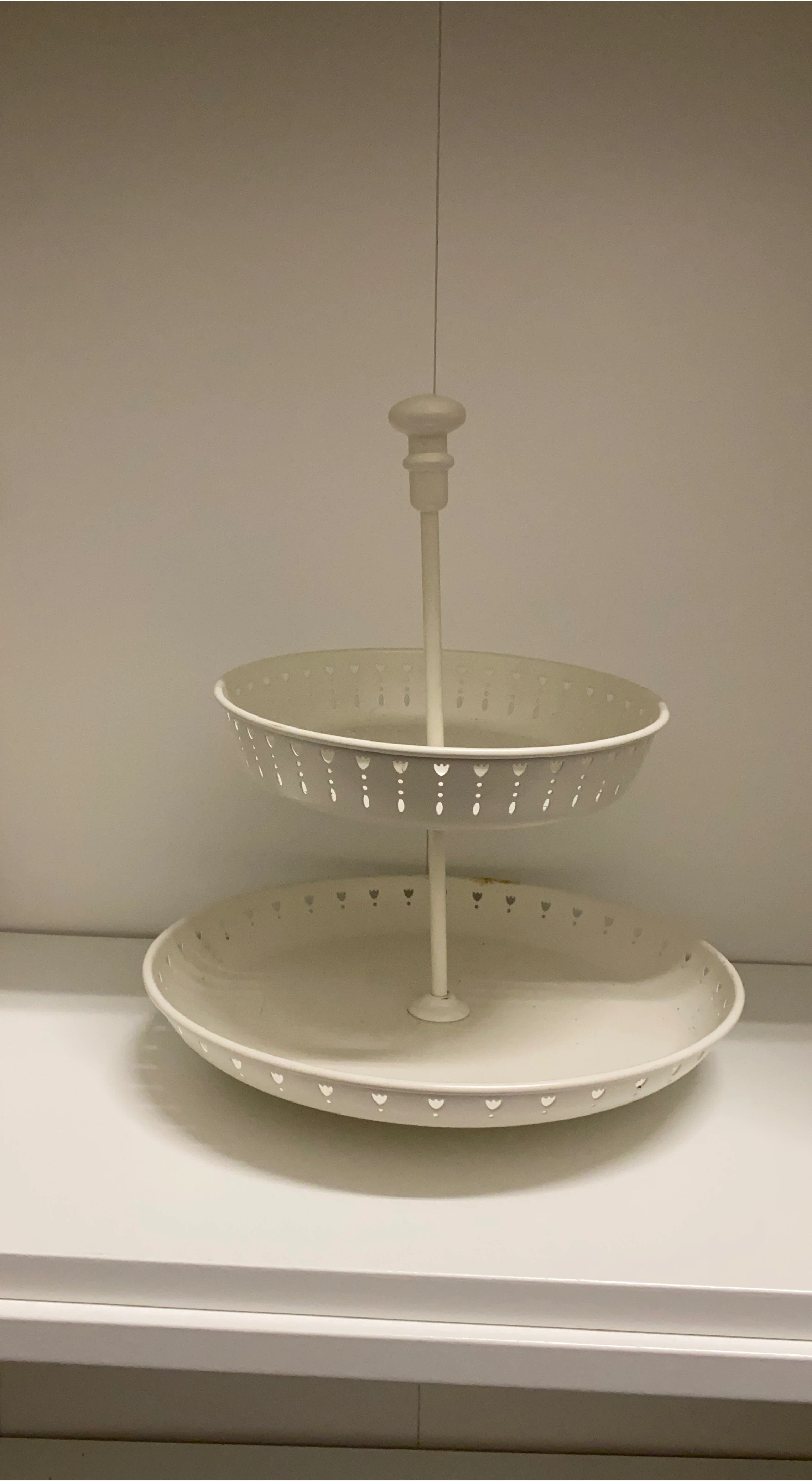 IKEA VARDAGEN 2-Tier Serving Stand - White thumbnail