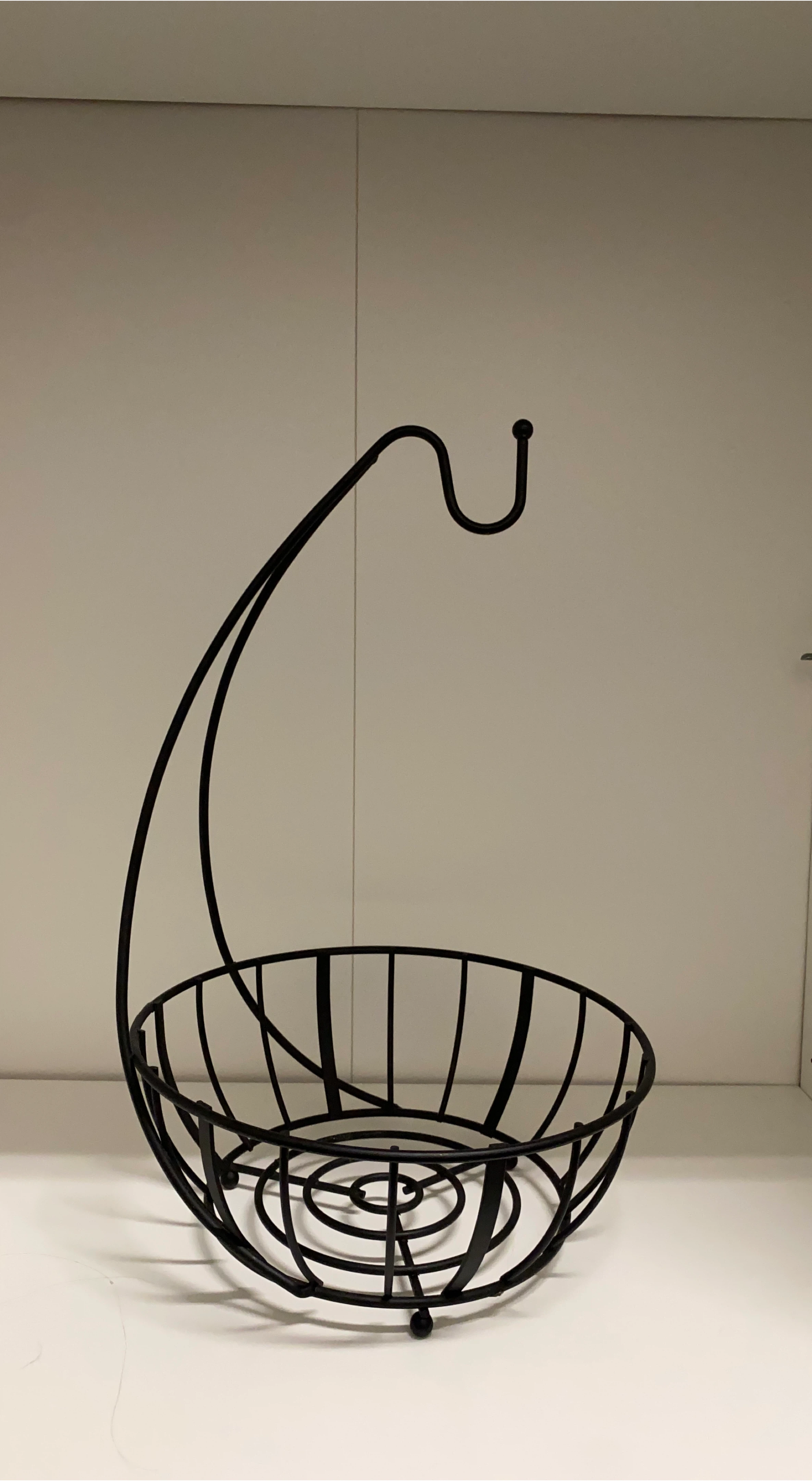 Black Metal Fruit Basket with Banana Hanger image indicator(1)